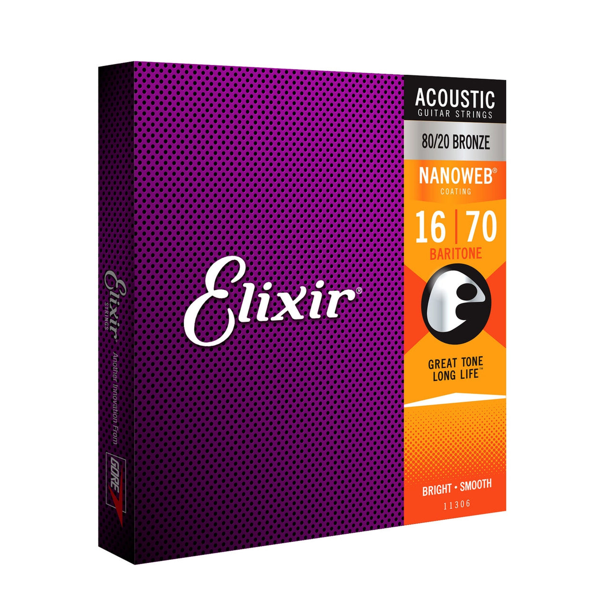 Elixir Nanoweb 80/20 Baritone Acoustic Guitar 16-70 - Joondalup Music Centre