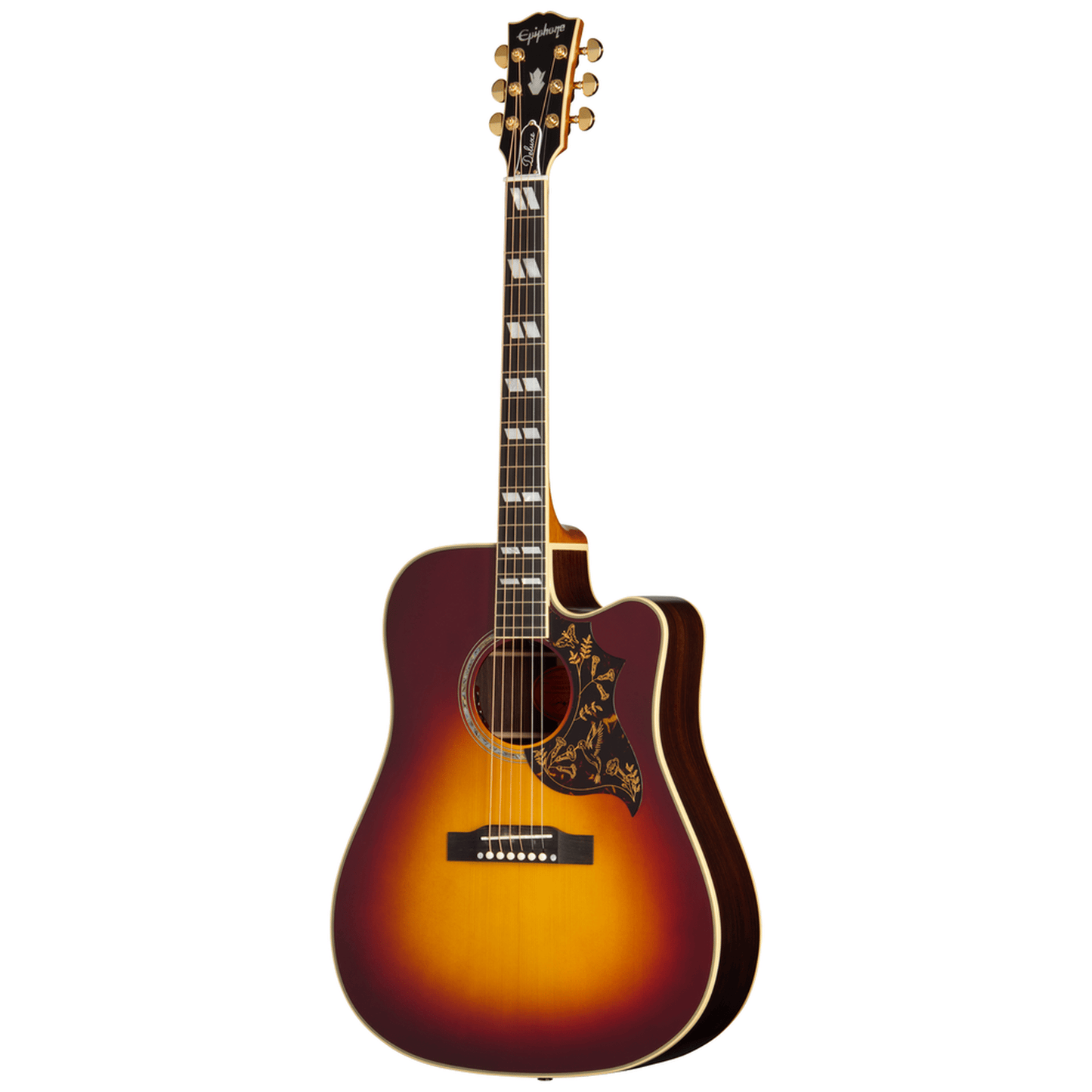 Epiphone Hummingbird Deluxe EC Acoustic Guitar - Autumn Burst