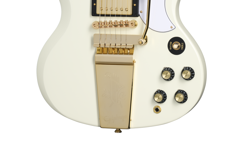 Epiphone 63 Les Paul SG Custom Maestro Inc Case - White - Joondalup Music Centre