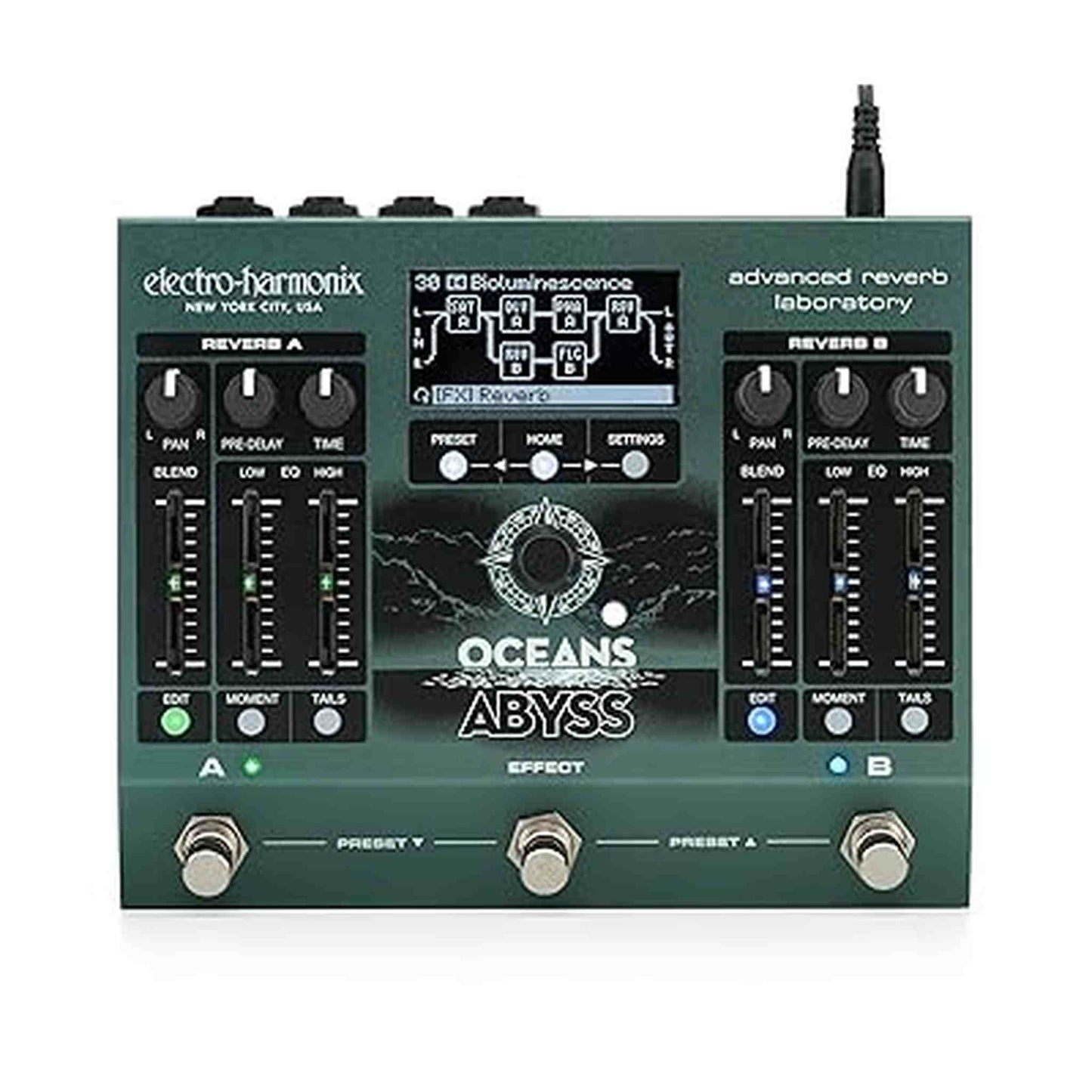Electro-Harmonix Oceans Abyss Advanced Reverb Laboratory Effects Pedal from Joondalup Music Centre