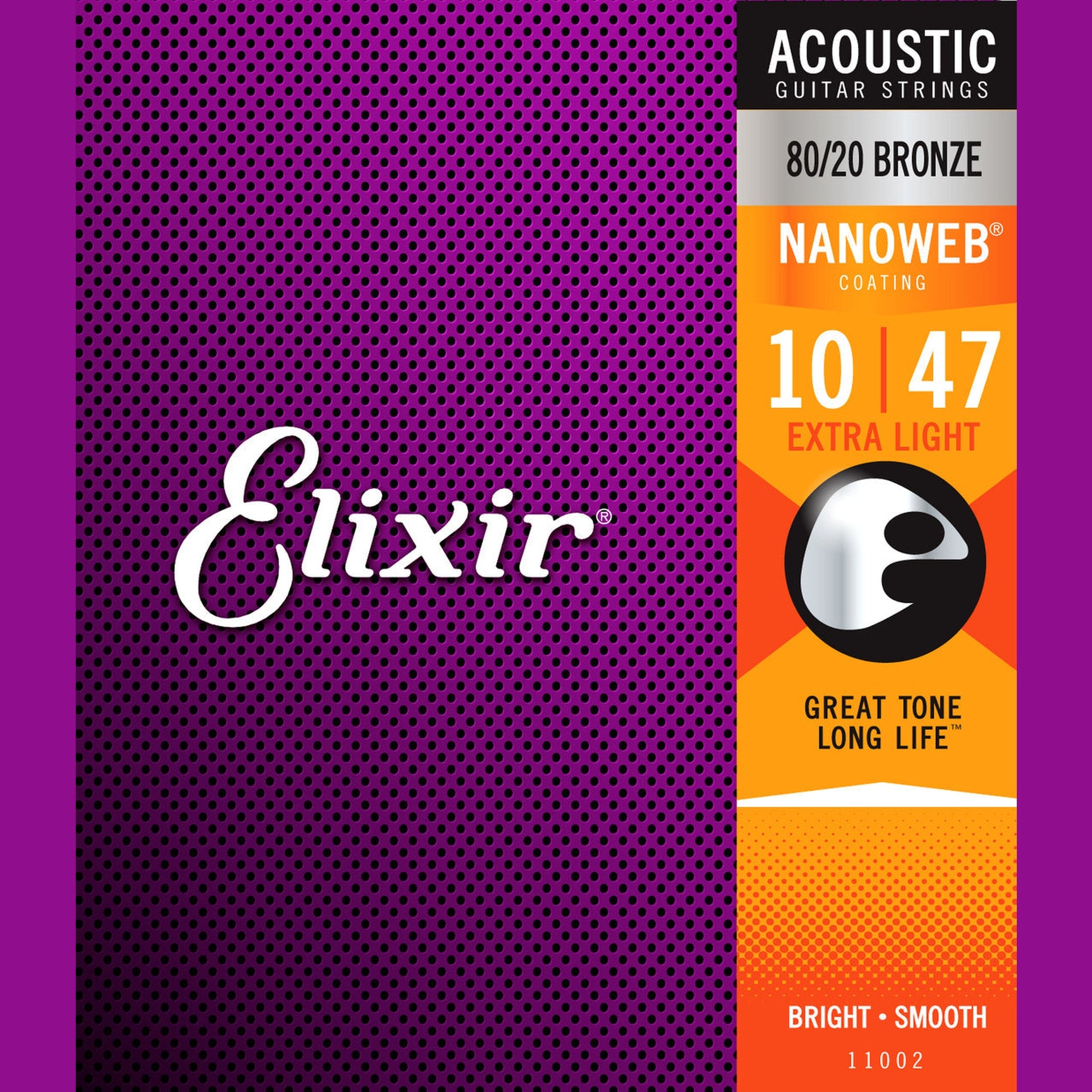 Elixir Nanoweb 80/20 Extra Light Acoustic Guitar Strings - 10-47 from Joondalup Music Centre