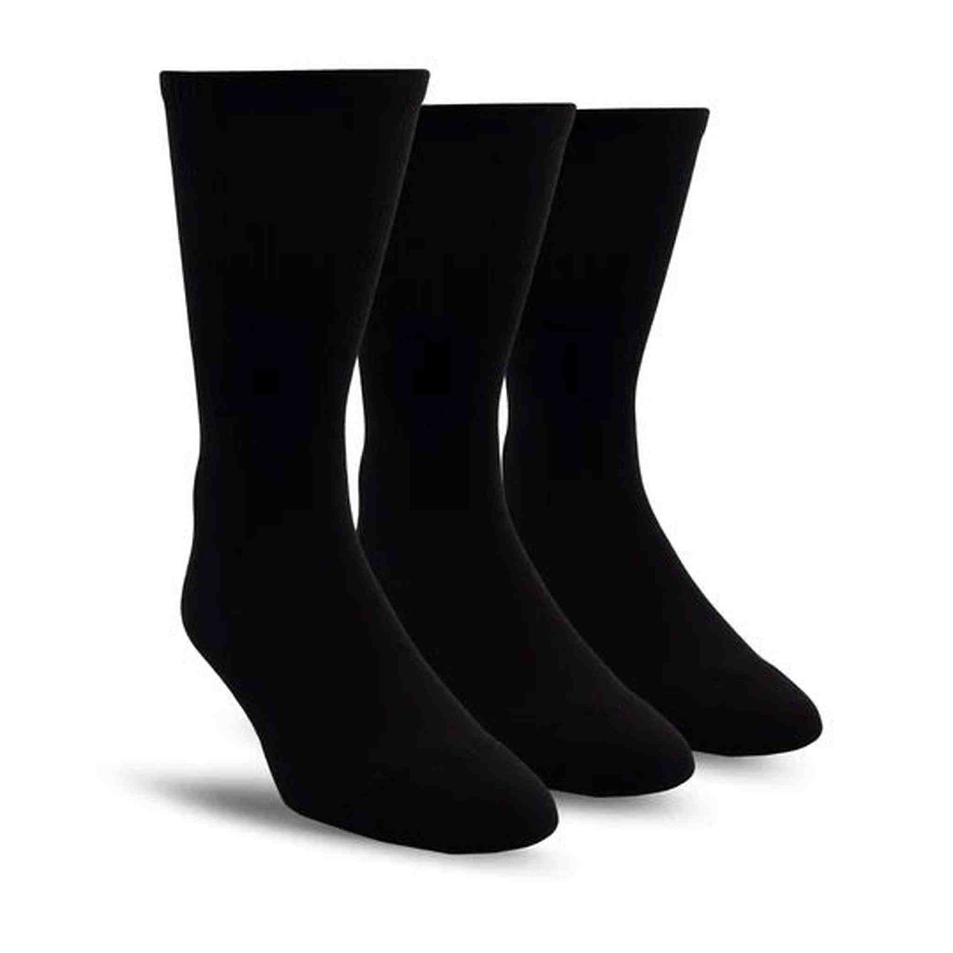 Fender Back Tab Crew Black Lge - 3 Pack Socks-APPAREL-Joondalup Music Centre