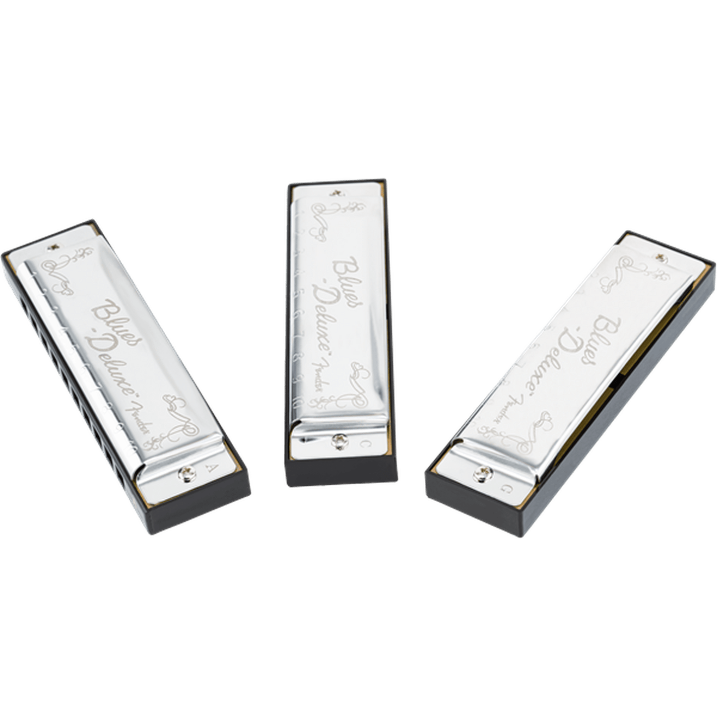 Fender Blues Deluxe Harmonica - 3 Pack w/Case from Joondalup Music Centre 3