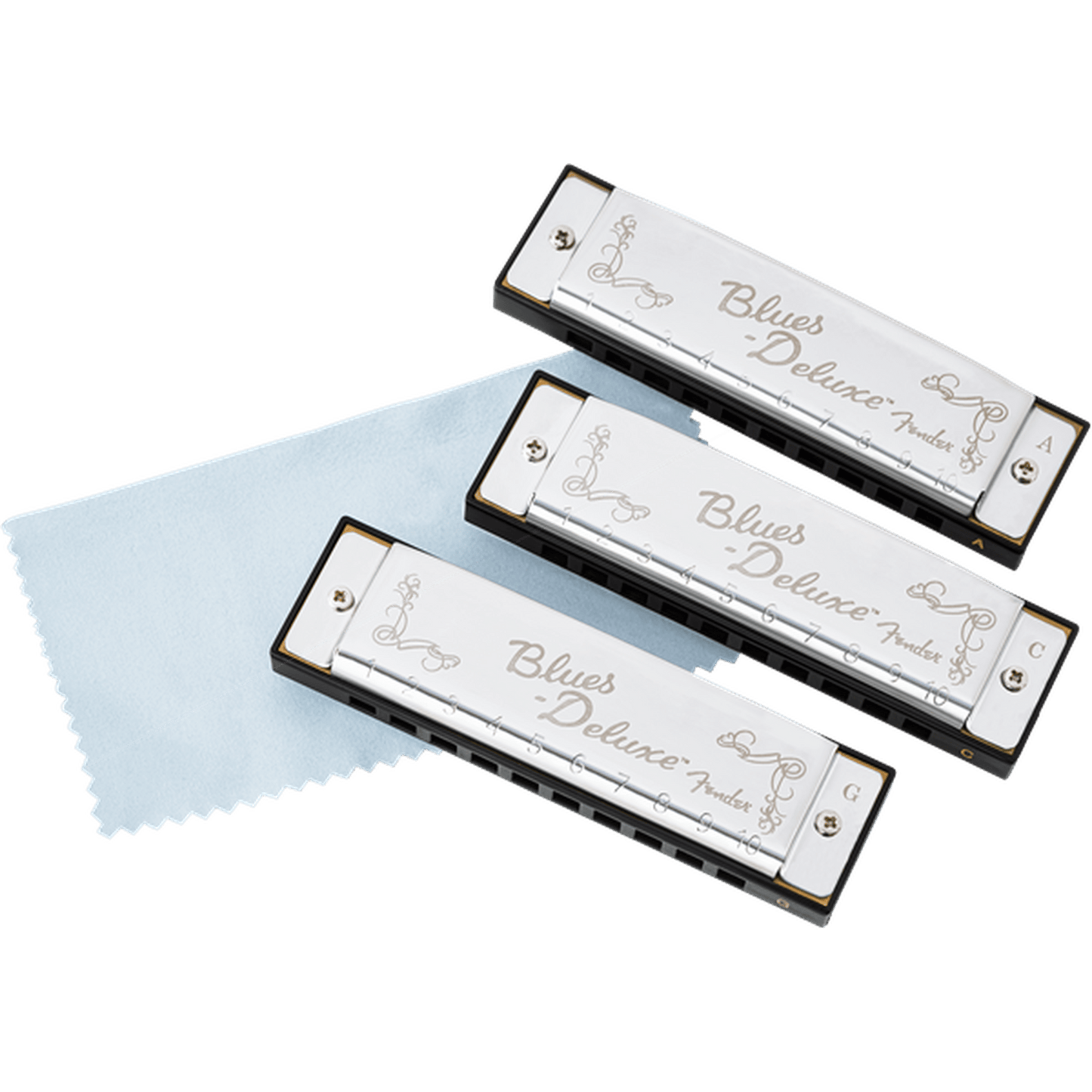 Fender Blues Deluxe Harmonica - 3 Pack w/Case from Joondalup Music Centre 5