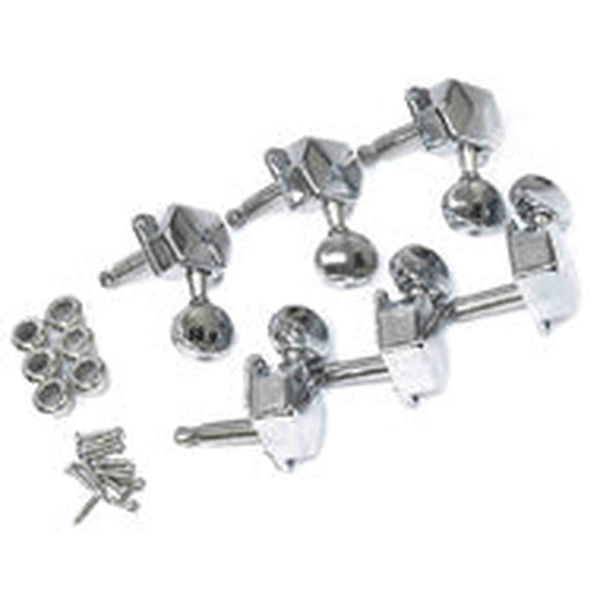 GT Electric Guitar Covered Tuning Machines in Chrome Finish (6-inline)