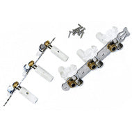 GT Classical Guitar Tuning Machines on Decorative Plate in Nickel Finish (3+3)