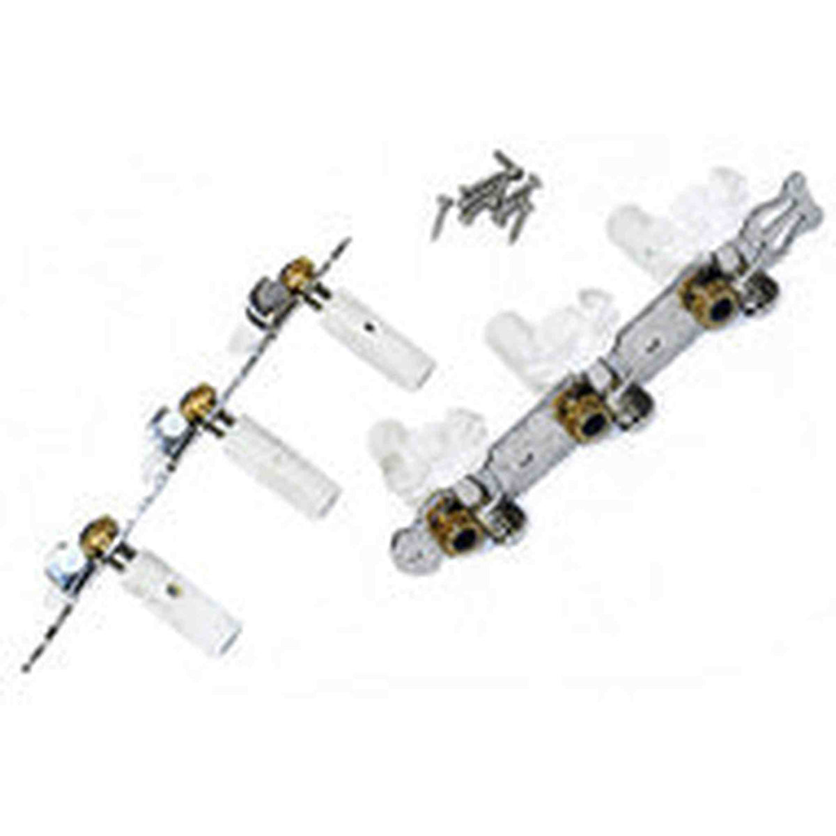 GT Classical Guitar Tuning Machines on Decorative Plate in Nickel Finish (3+3)