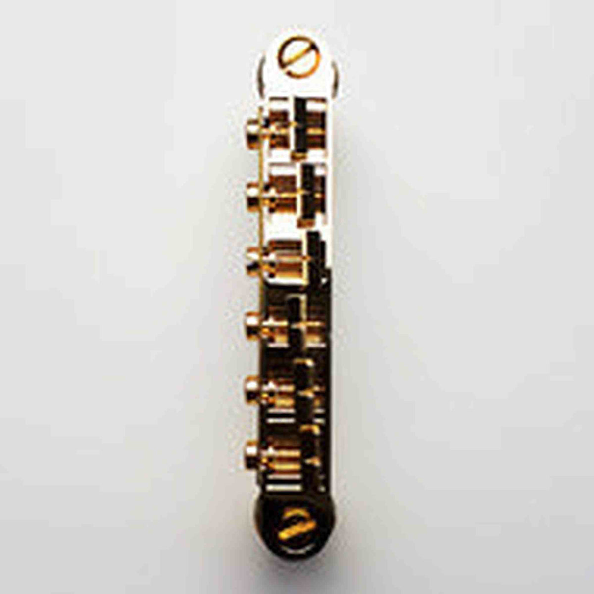 GT Vintage Style Tune-O-Matic Electric Guitar Bridge in Gold Finish