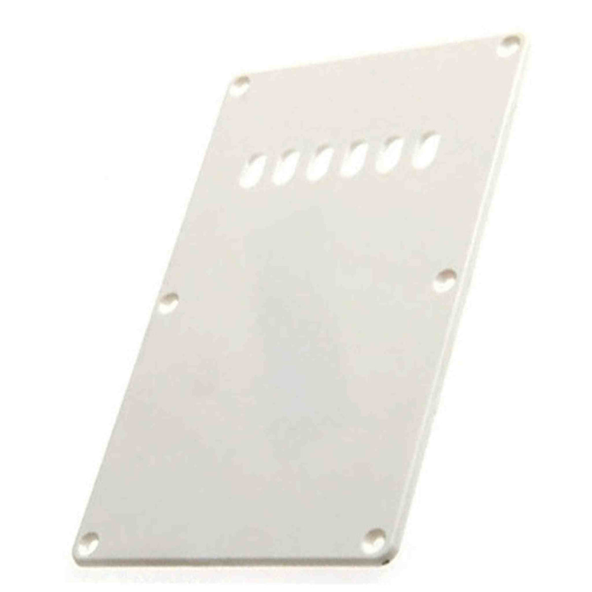 GT ABS Tremolo Spring Cover Back Plate with Holes in White (Pk-1)