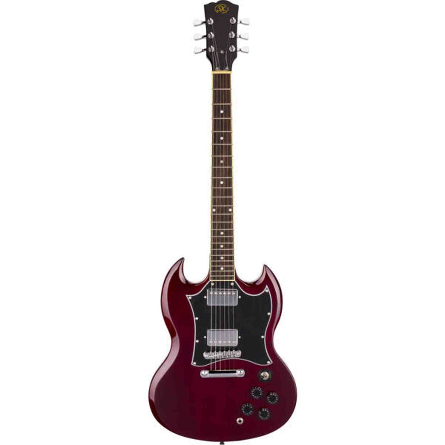 SX SG Style Electric Guitar Pack - Transparent Wine Red