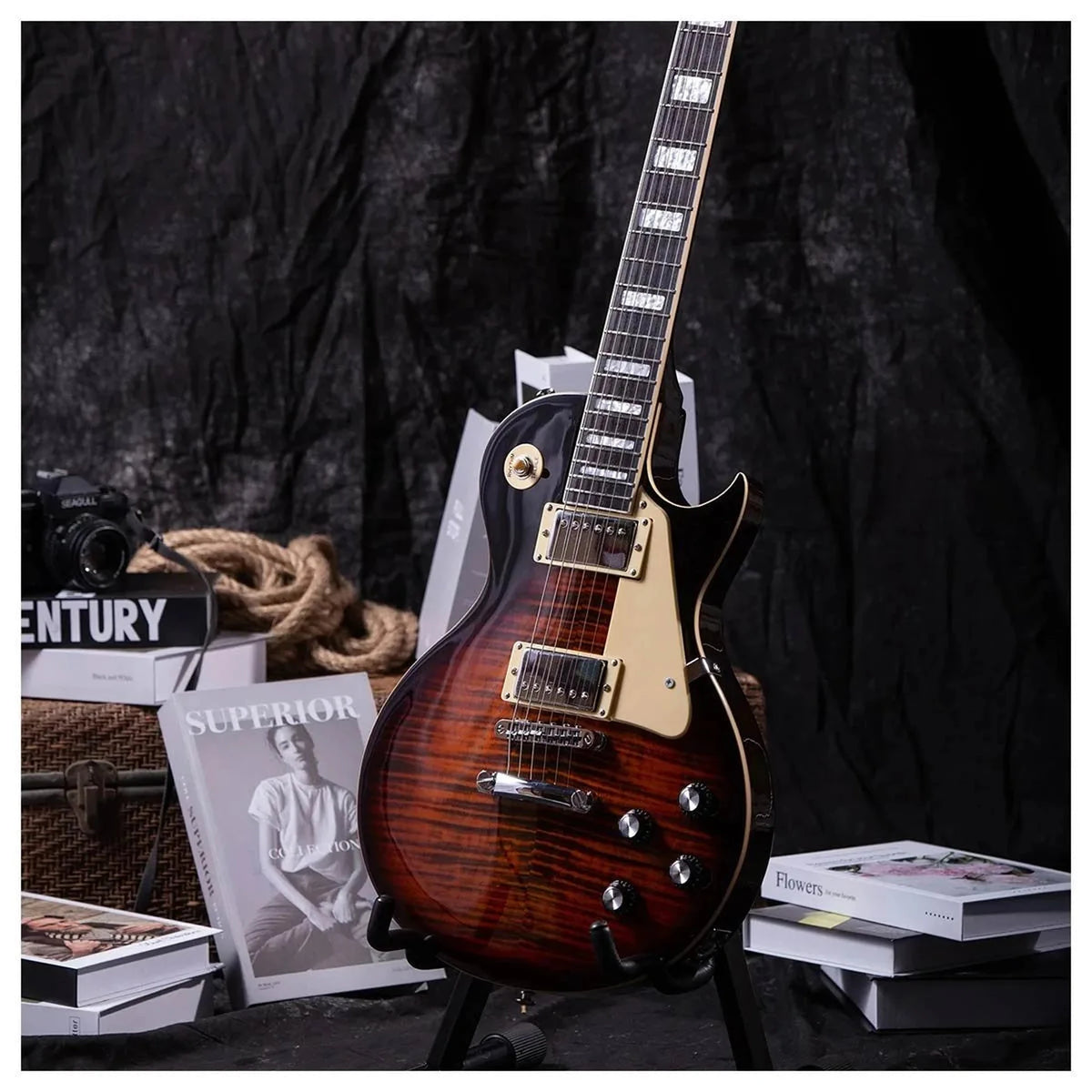 Grote GTLP-02 Electric Guitar - Flame Maple Sunburst