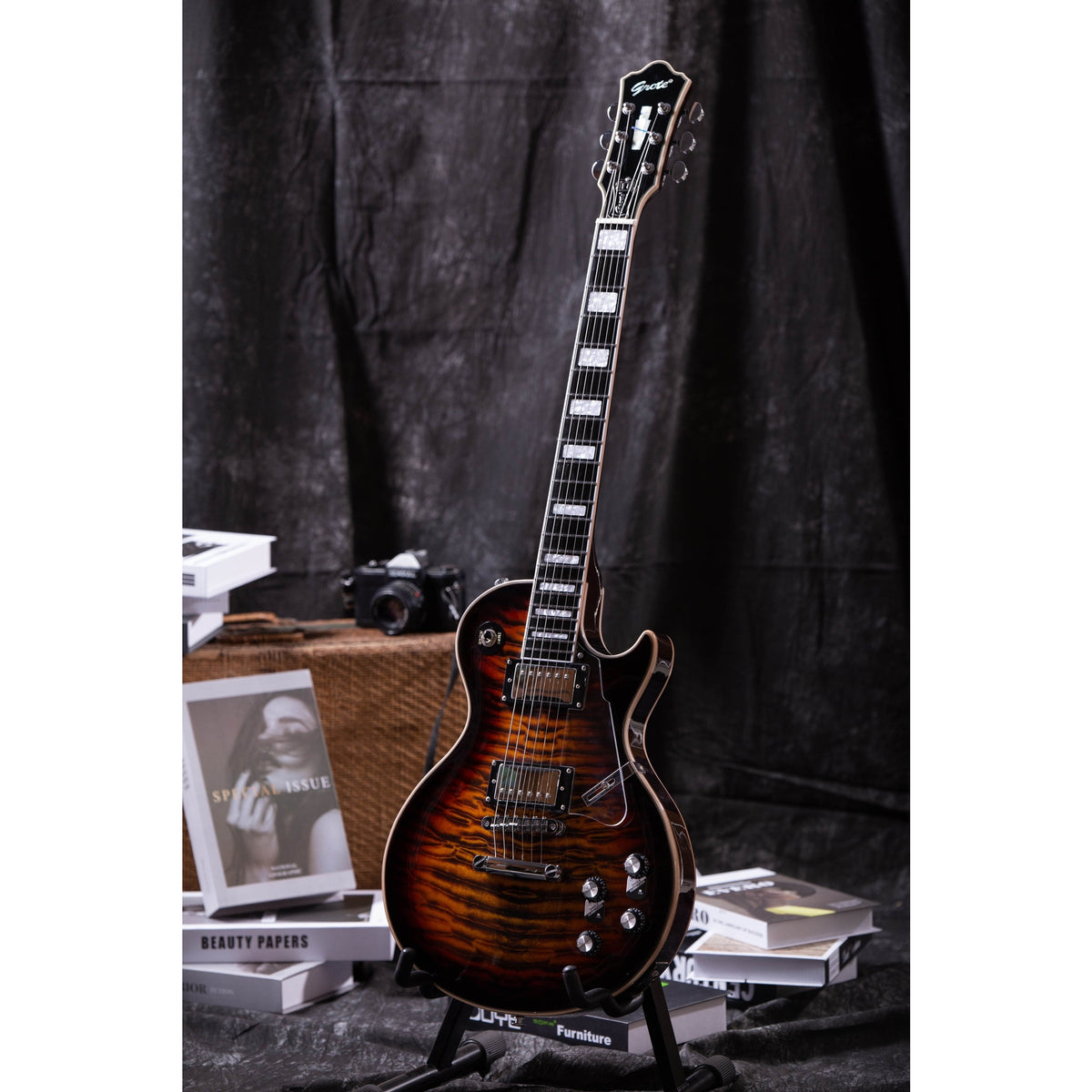 Grote GTLP-04 Electric Guitar - Flame Maple Sunburst