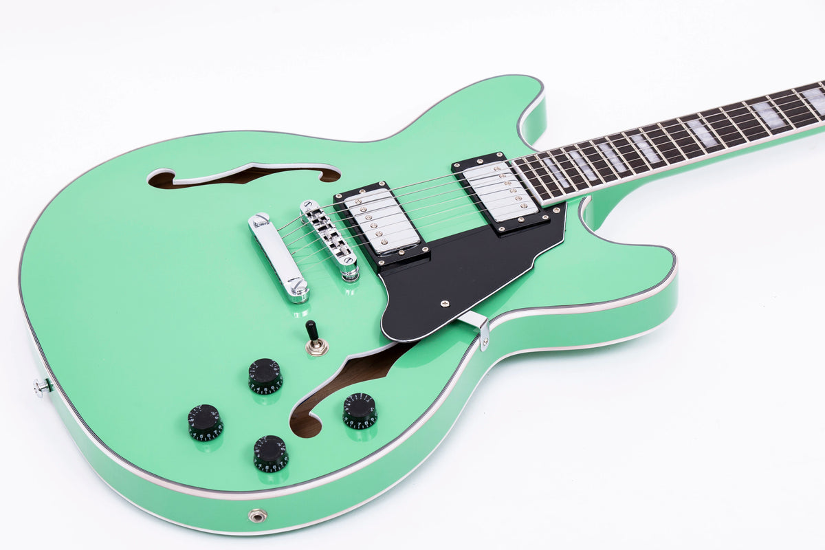 Grote 335-03 Semi-Hollow Body Electric Guitar - Surf Green
