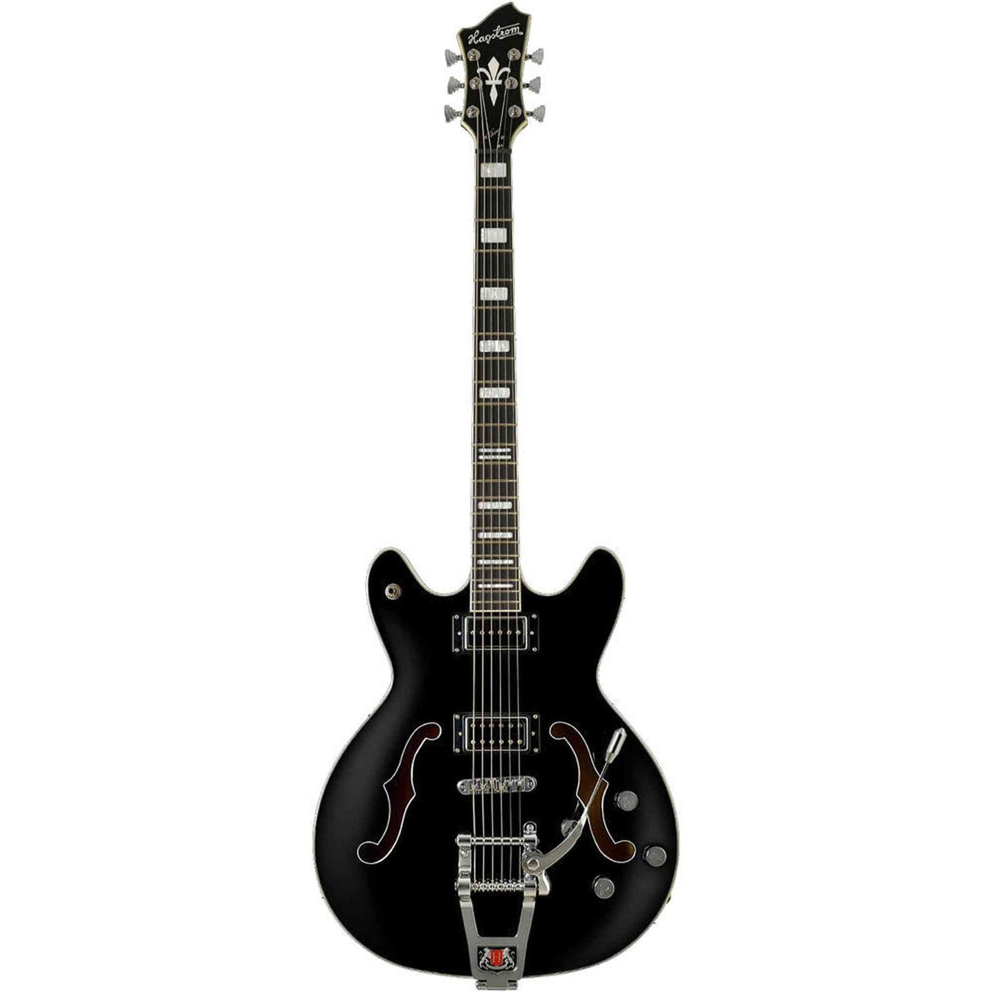 Hagstrom Tremar Viking Deluxe Baritone Electric Guitar - Black Gloss from Joondalup Music Centre