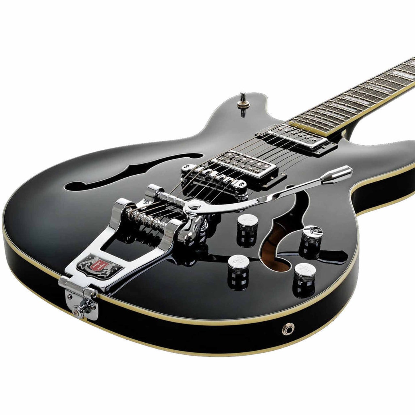 Hagstrom Tremar Viking Deluxe Baritone Electric Guitar - Black Gloss from Joondalup Music Centre 4