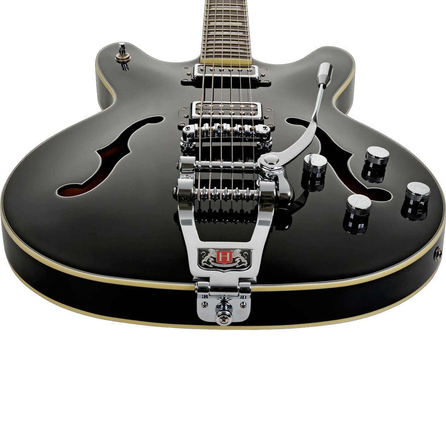 Hagstrom Tremar Viking Deluxe Baritone Electric Guitar - Black Gloss from Joondalup Music Centre 5