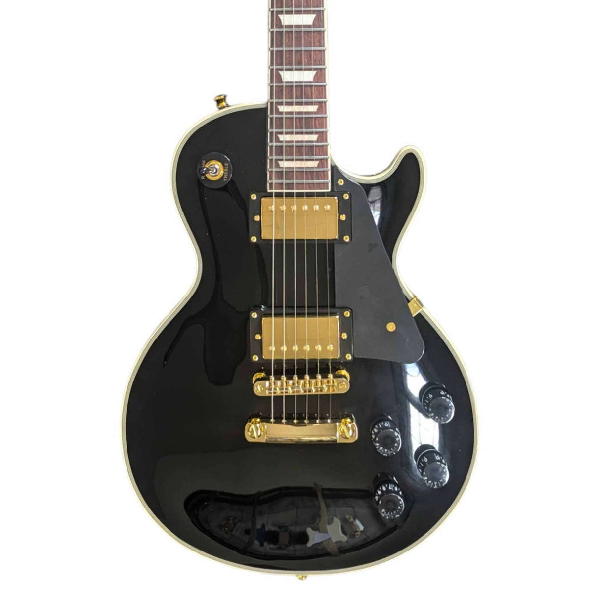 Jet JT-500 LP Custom Style Electric Guitar - Black-ELECTRIC GUITAR-Joondalup Music Centre