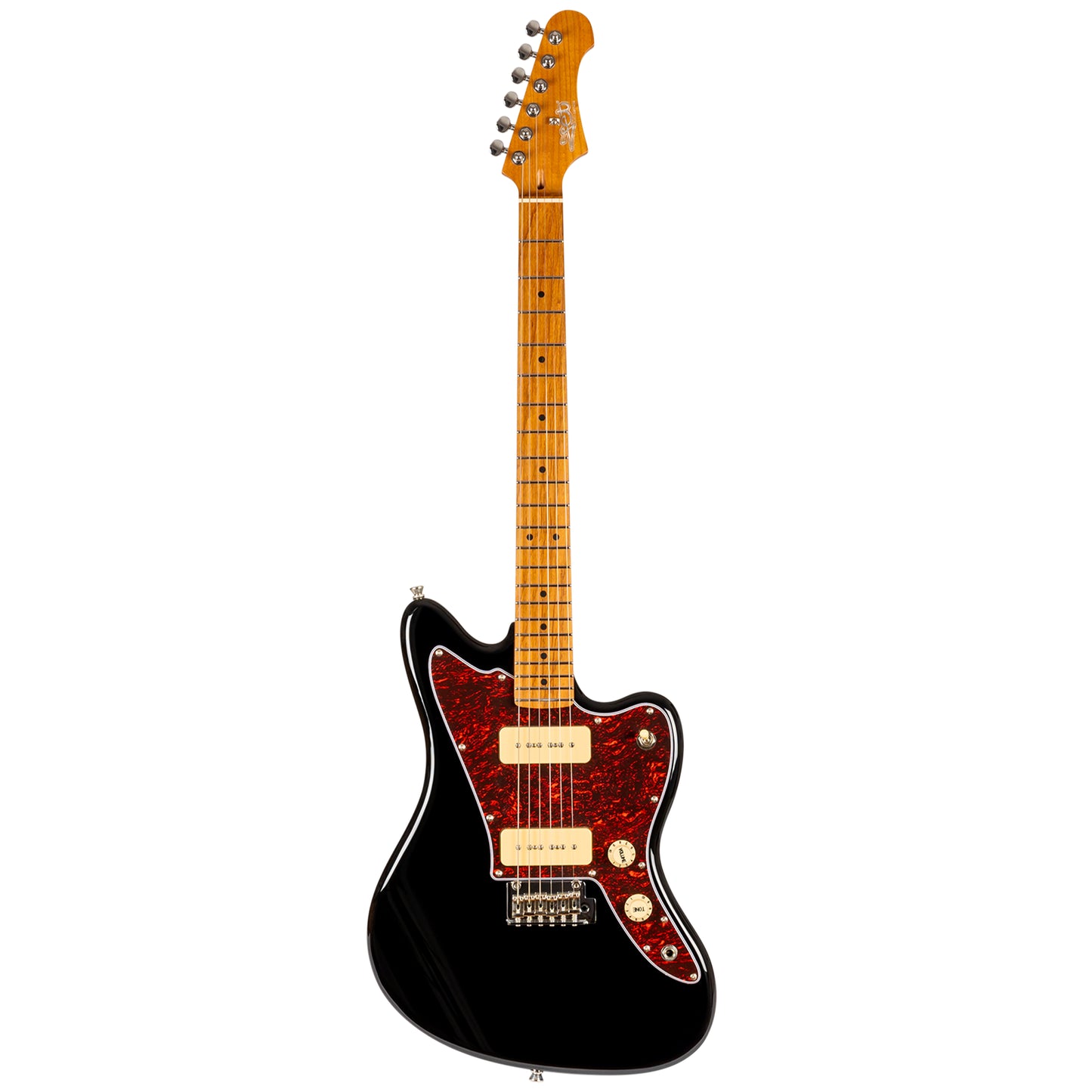 JET JJ-300 P90 Electric Guitar - Black