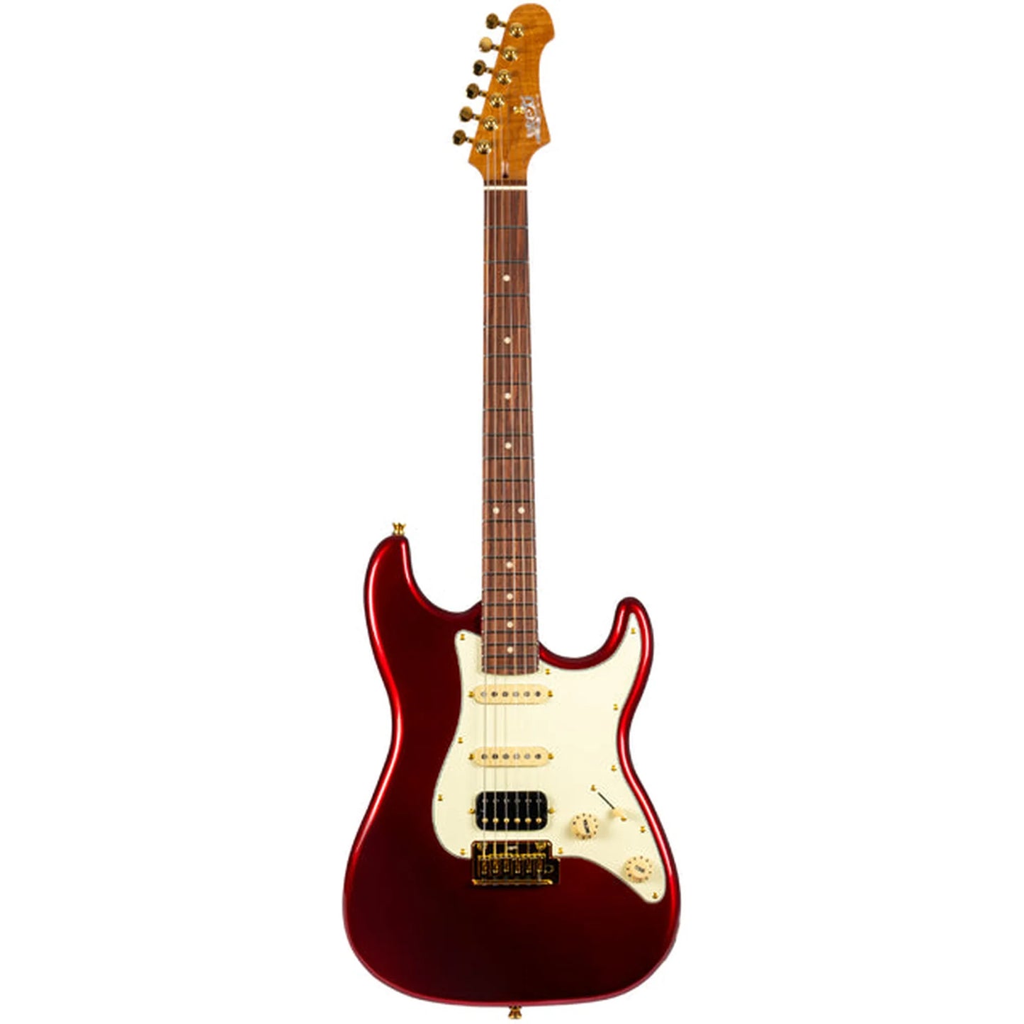 JET JS-480-WR-G Electric Guita - Red- Gold Hardware
