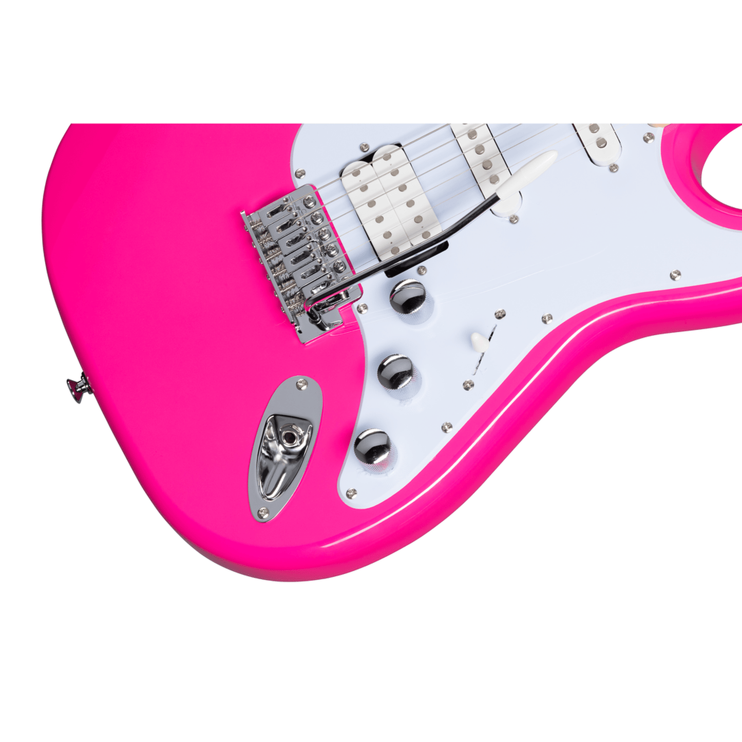 Kramer Focus VT-211S Electric Guitar - Hot Pink controls