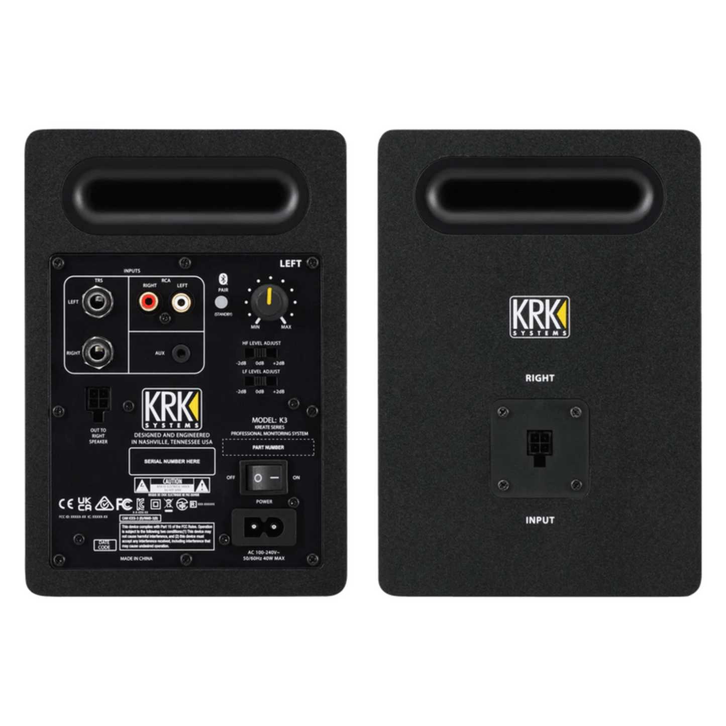 KRK Kreate 3 Active Two-Way Studio Monitors w/ Bluetooth (Pair)
