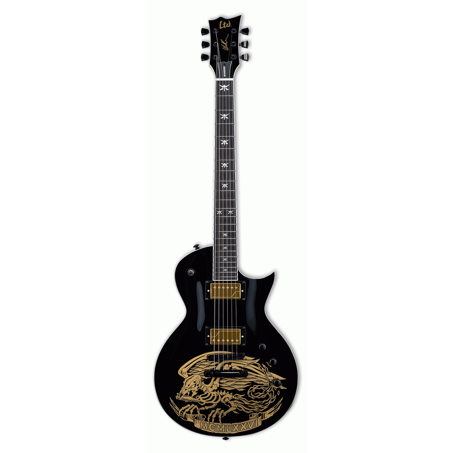ESP LTD Will Adler Signature Electric Guitar - Black and Gold