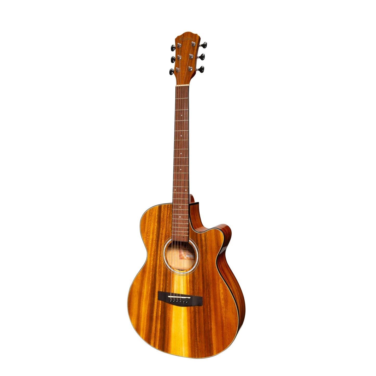 Martinez '51 Series' Folk Size Acoustic-Electric Guitar - Koa