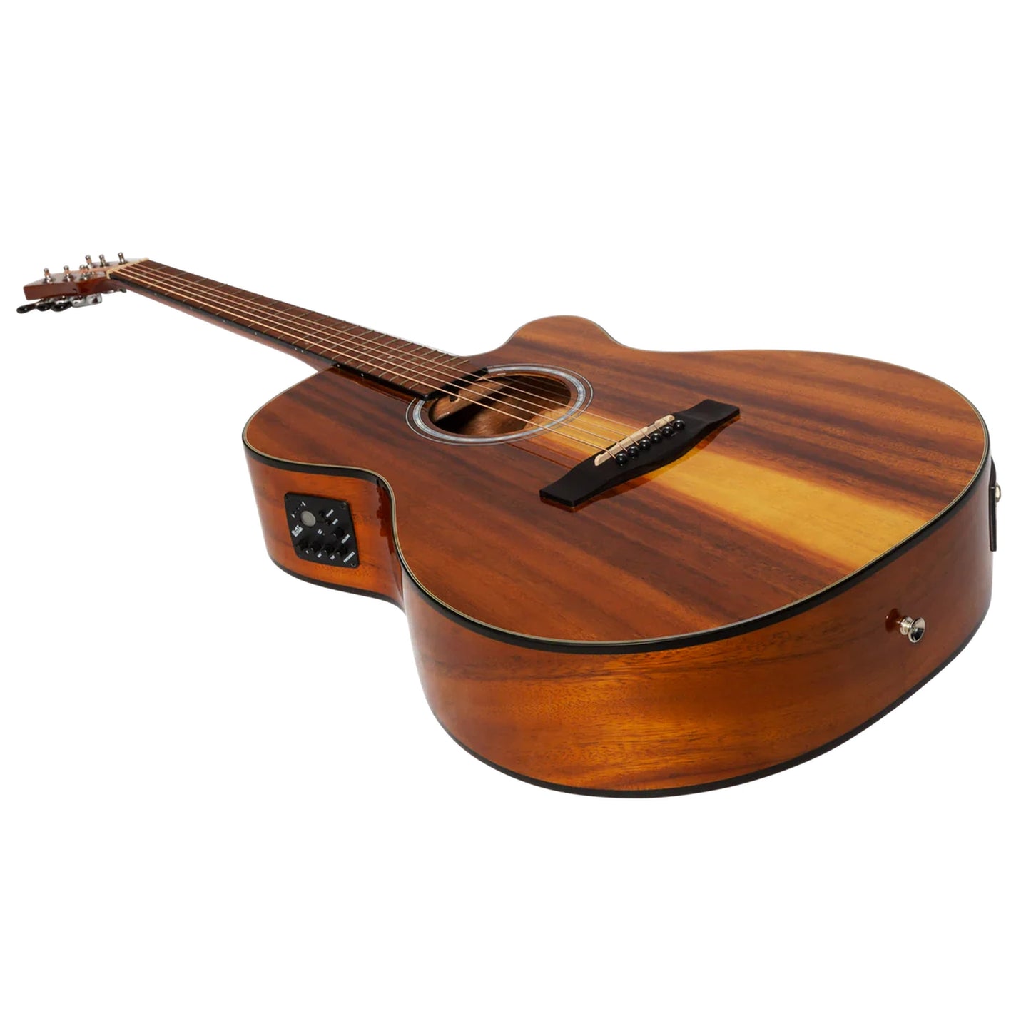 Martinez '51 Series' Folk Size Acoustic-Electric Guitar - Koa