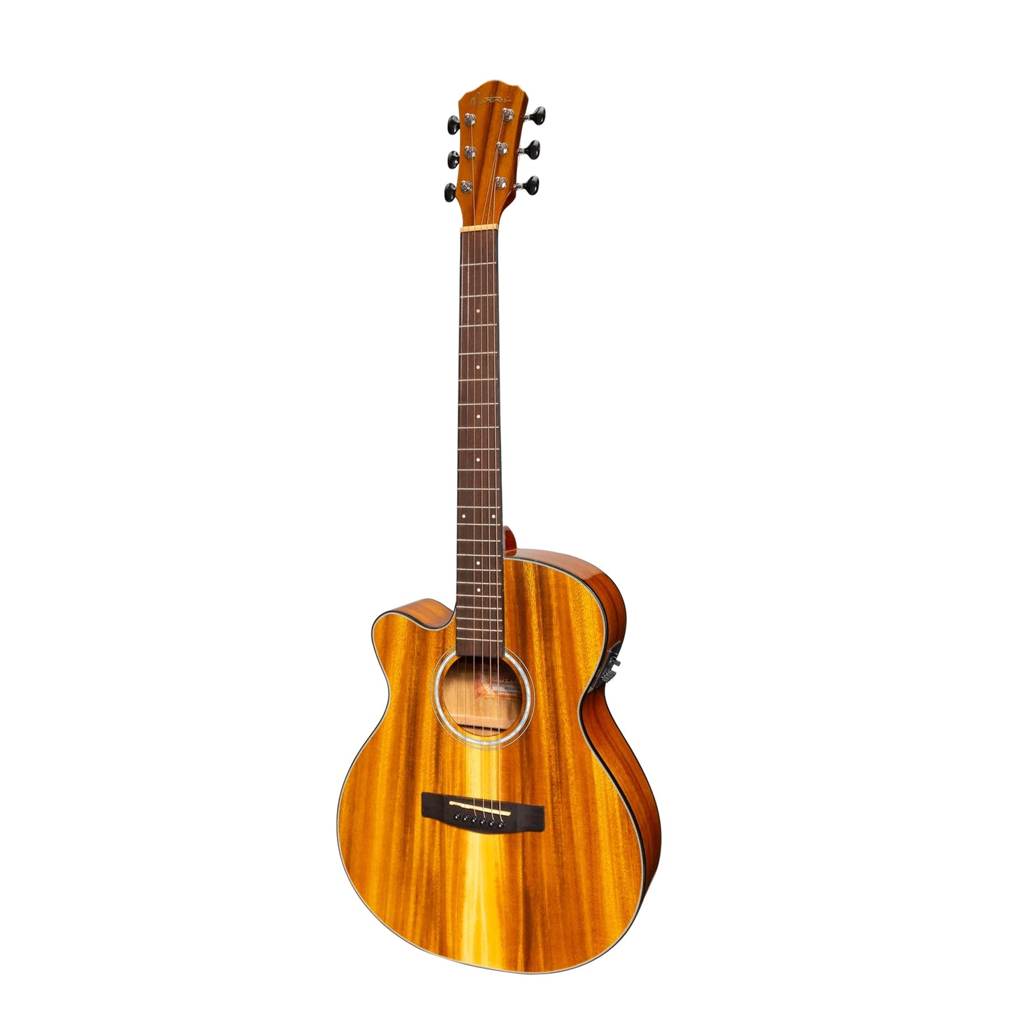 Martinez '51 Series' Left Handed Folk Acoustic-Electric Guitar - Koa