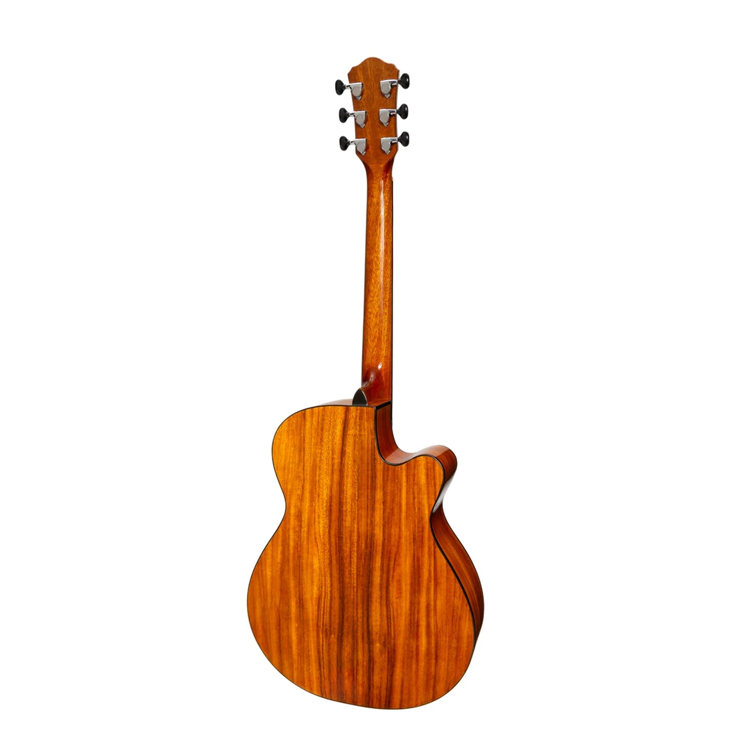Martinez '51 Series' Left Handed Folk Acoustic-Electric Guitar - Koa