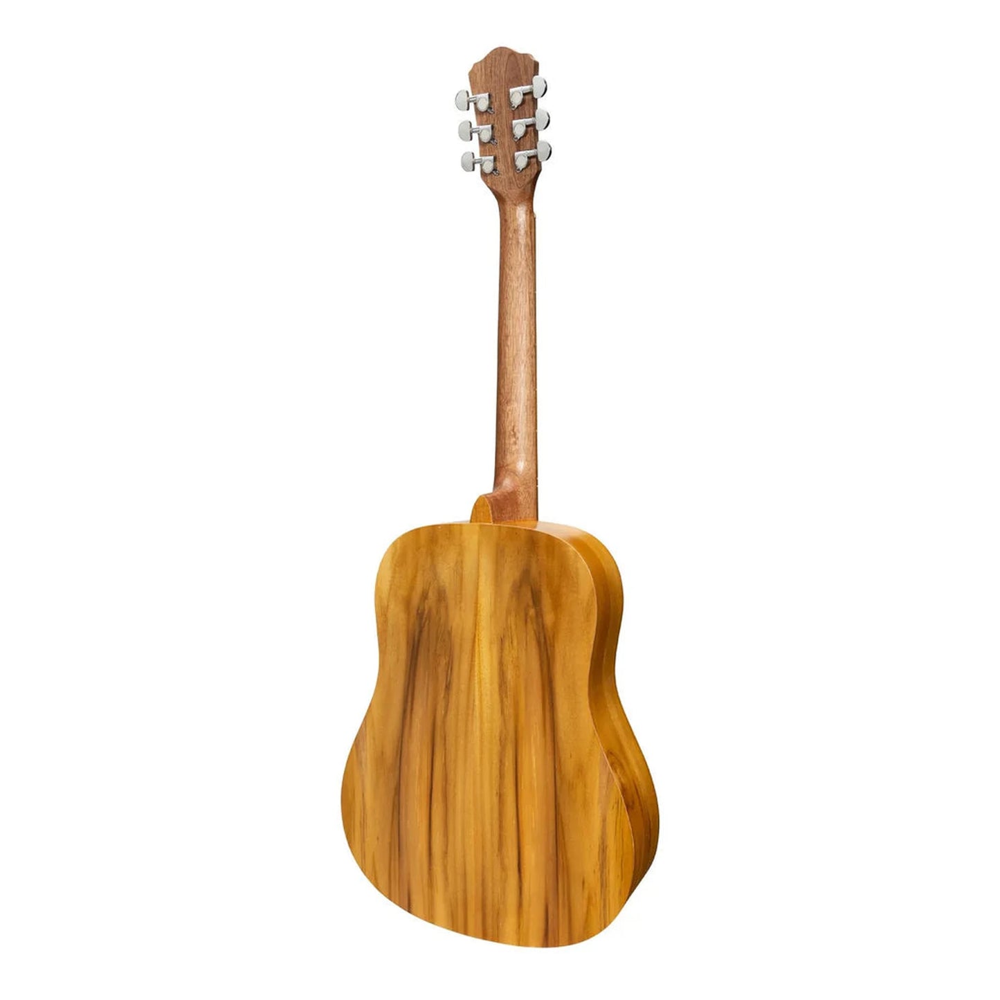 Martinez Middy Traveller Acoustic/ Electric Guitar - Jati Teakwood back