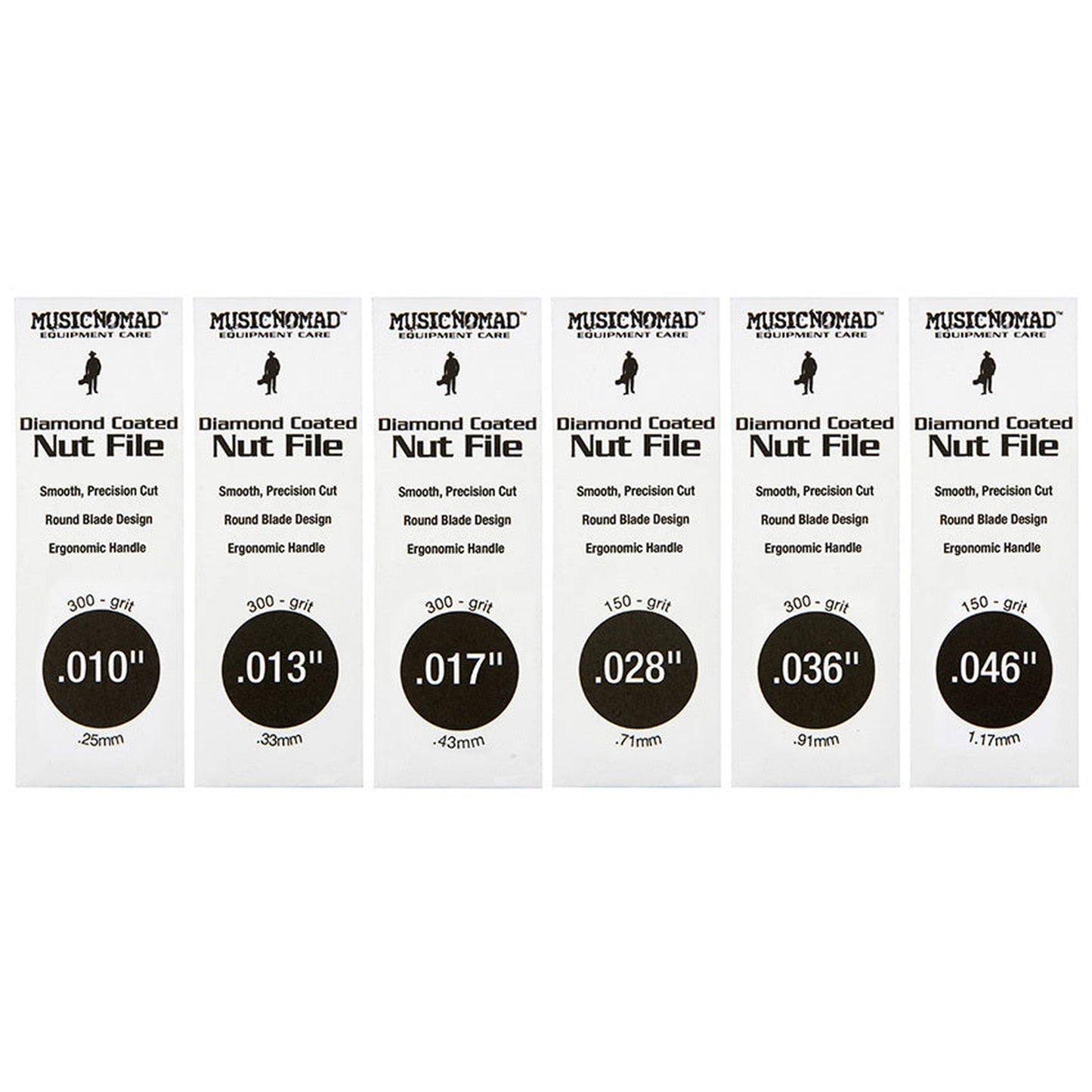 Music Nomad Electric Guitar Diamond Coated Nut File Set - Light Strings 10-46 (6-Pce) from Joondalup Music Centre 3