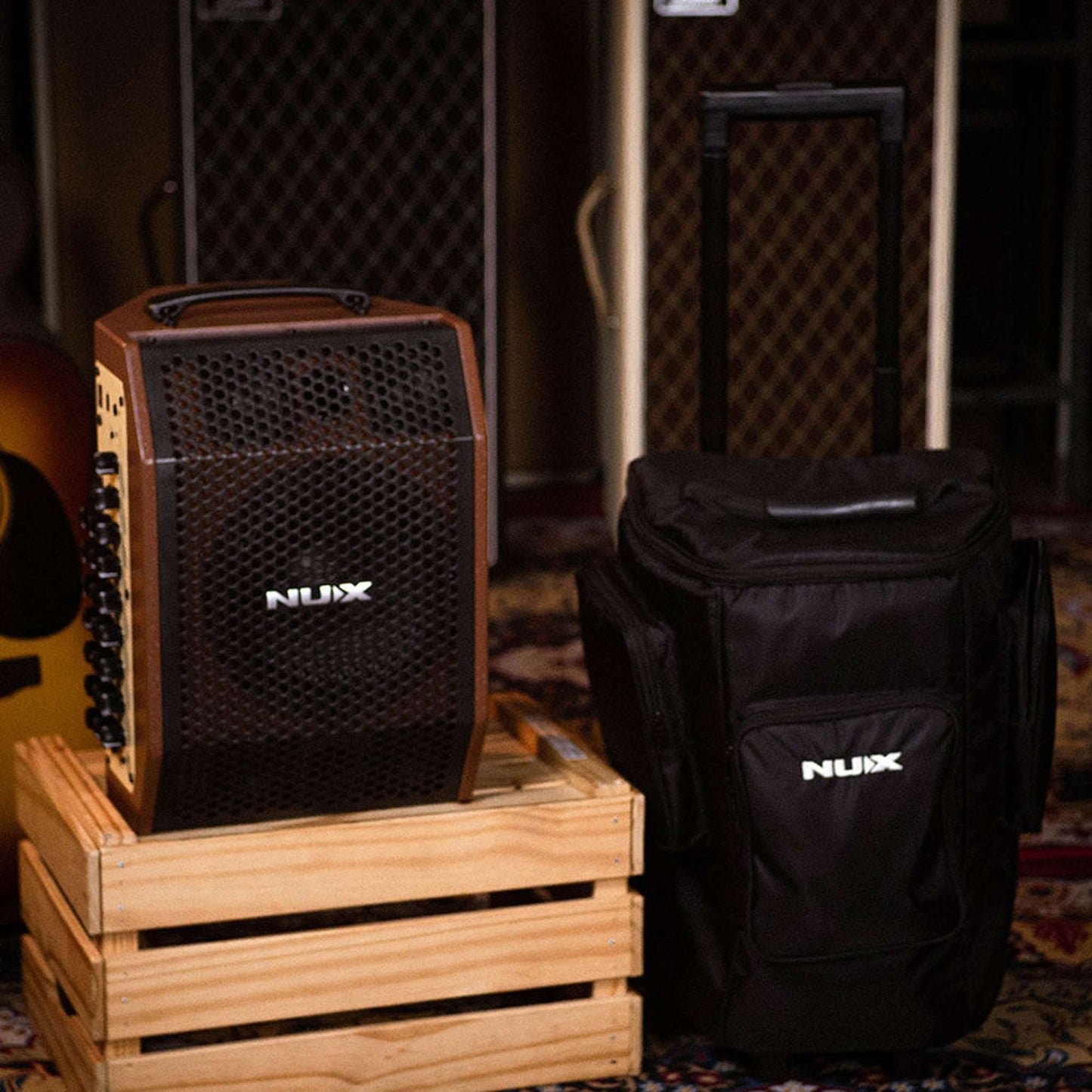 NU-X NXSA100 100W Portable Rechargeable 3 Channel Amplifier