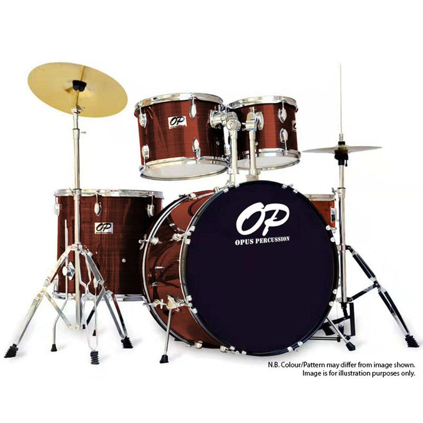 Opus Percussion 5-Piece Rock Drum Kit - Wine Red - Joondalup Music Centre