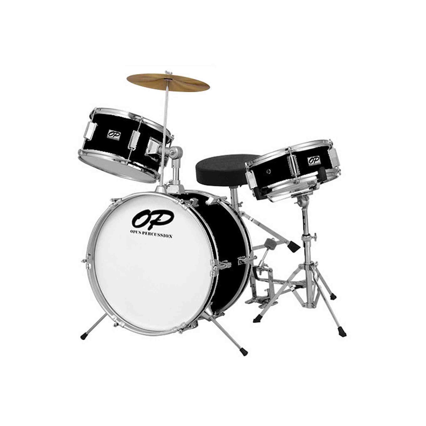 Opus Percussion 3-Piece Junior Drum Kit - Black