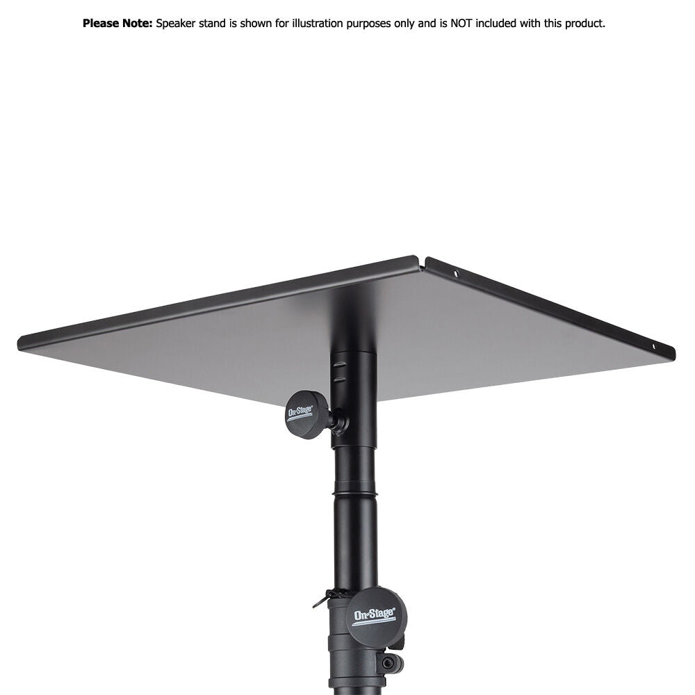 On Stage Speaker Stand Mounted Multi-Use Accessory Tray