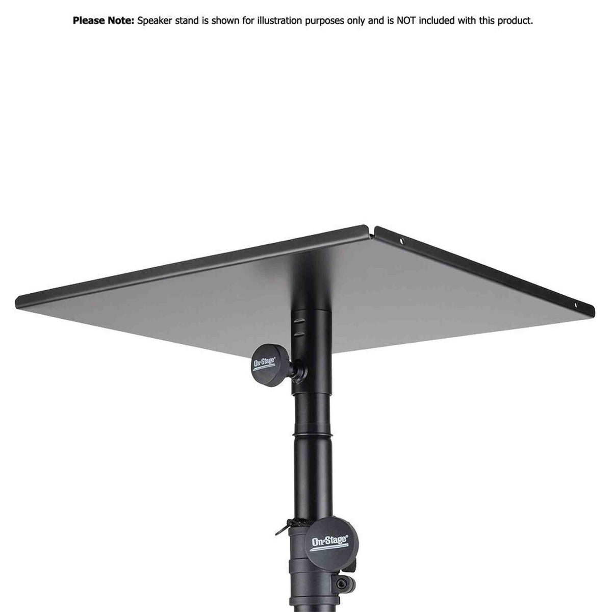 On Stage Speaker Stand Mounted Multi-Use Accessory Tray