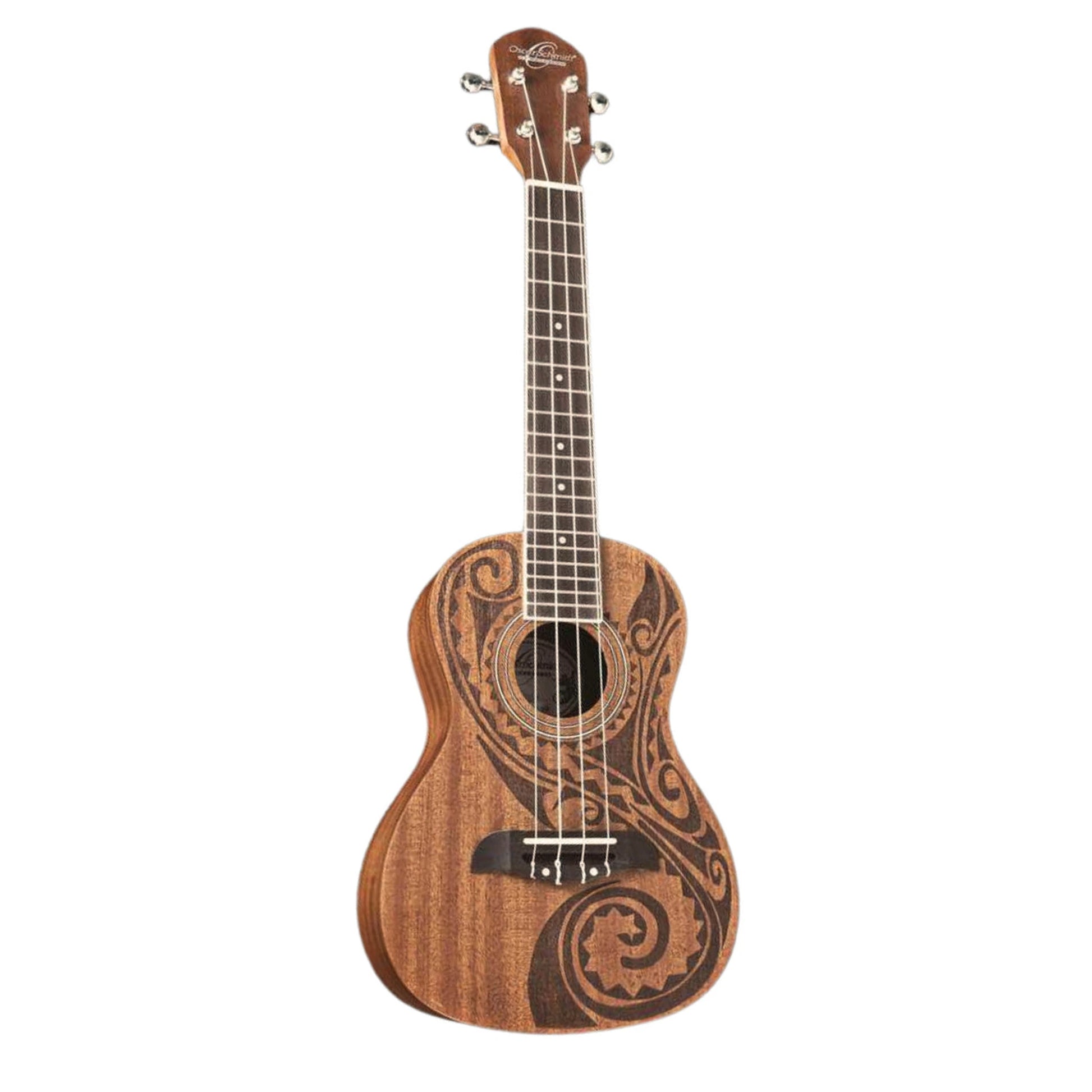 Oscar Schmidt Baritone Ukulele - Mahogany Hawaiian Tattoo From Joondalup Music Centre