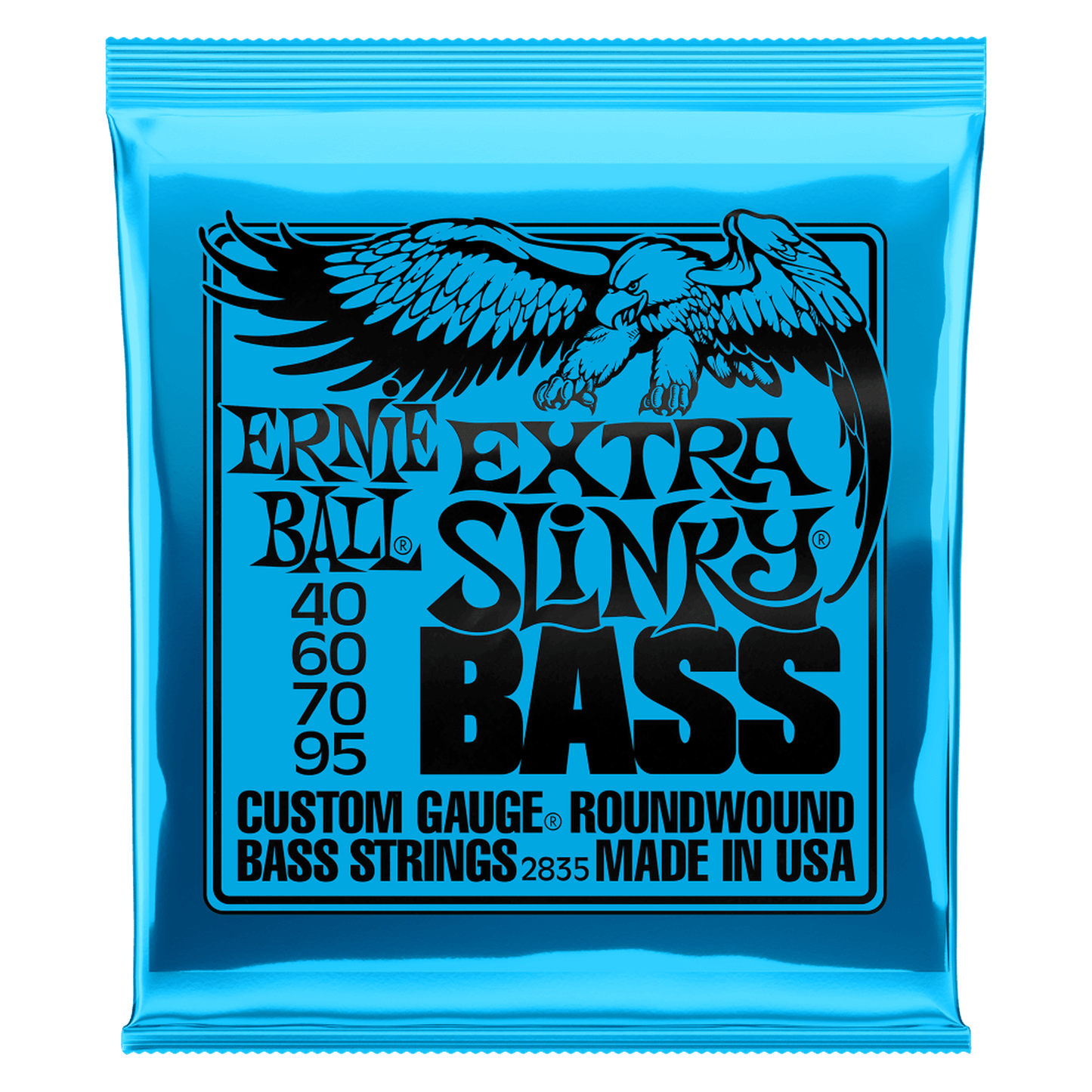 Ernie Ball Extra Slinky Nickel Wound Electric Bass Strings 40-95 Gauge