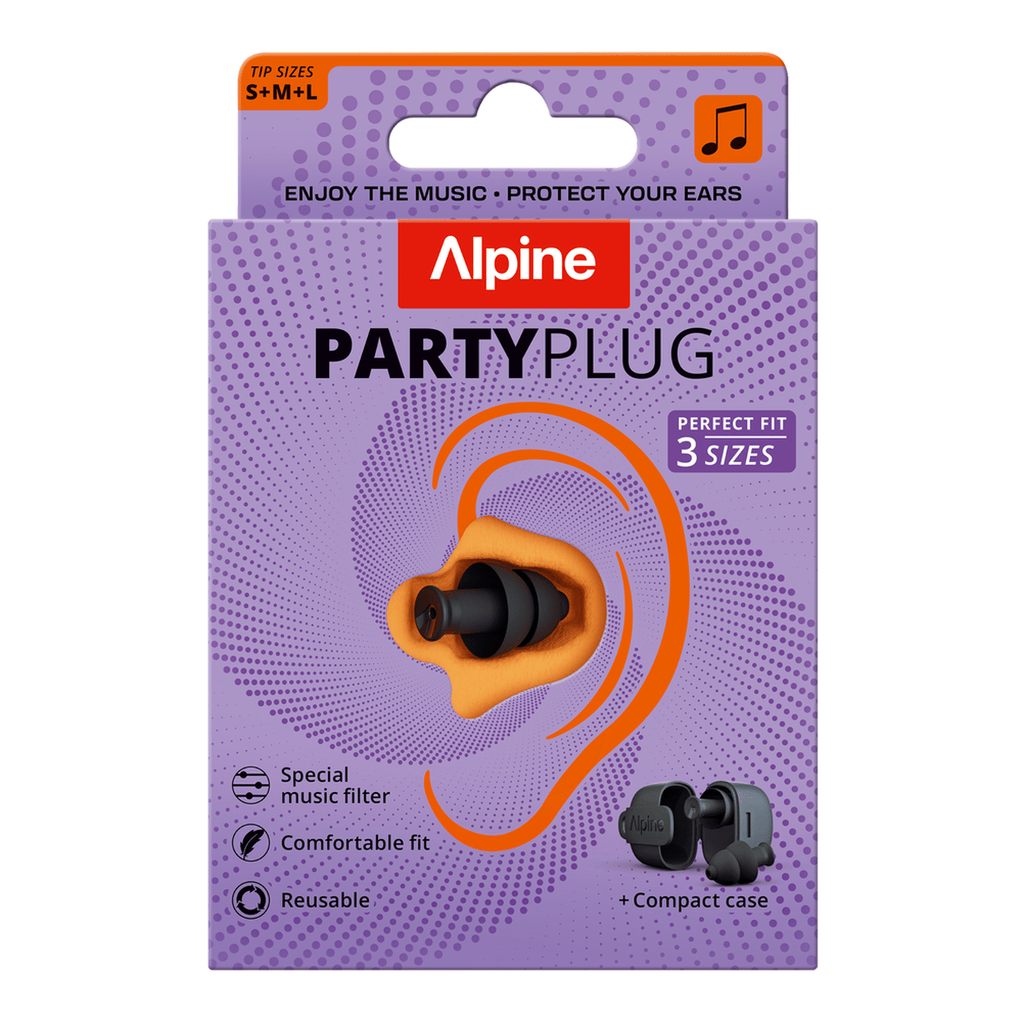 Alpine Partyplug Earplugs - Black