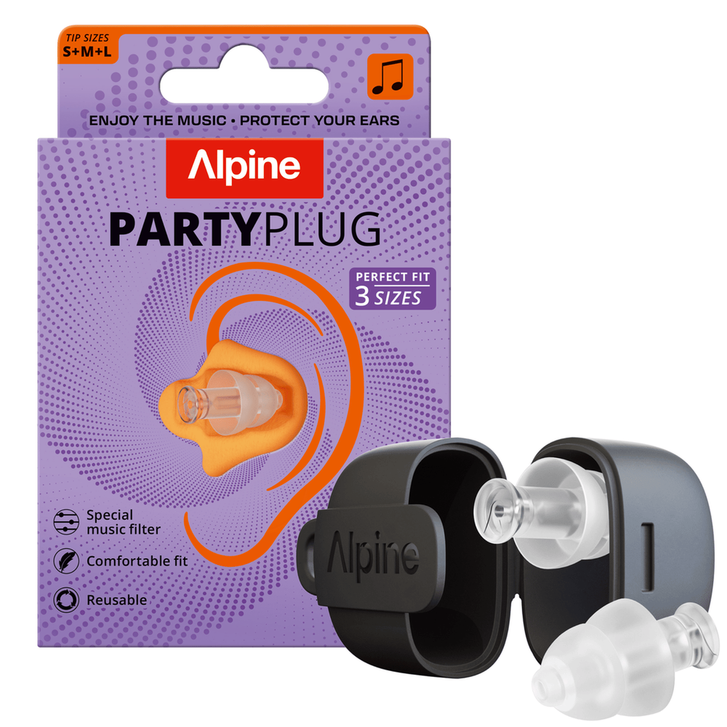 Alpine PartyPlug Earplugs - Transparent