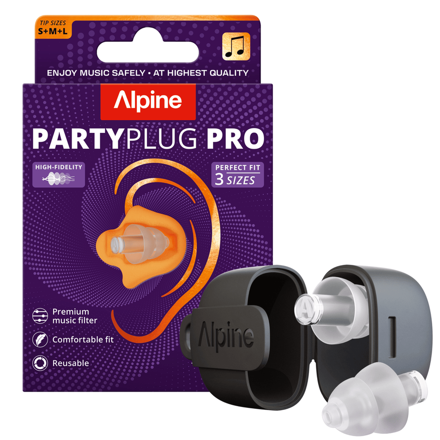 Alpine Partyplug Pro Earplugs - Transparent