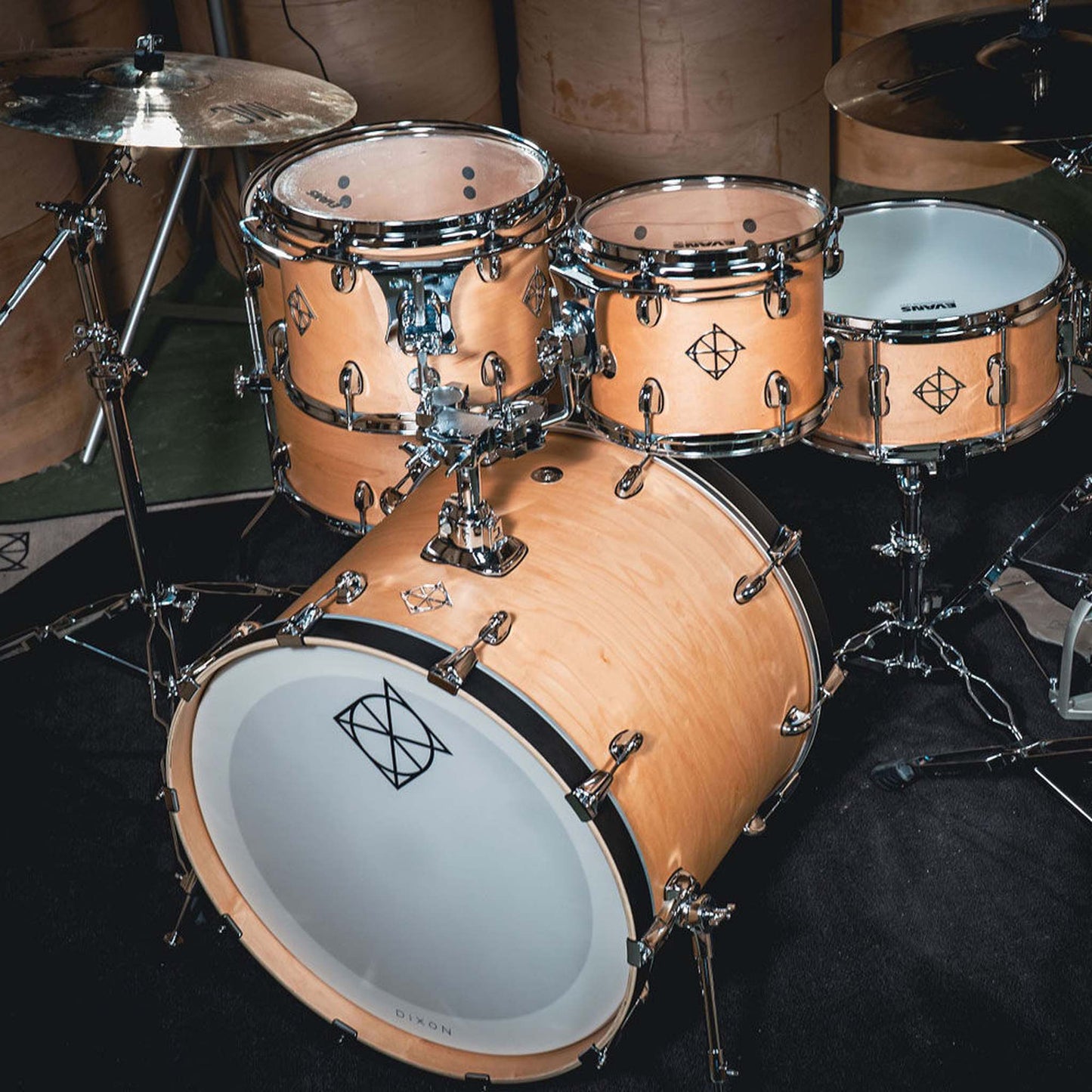 Dixon Cornerstone Maple 522 Series 5-Pce Drum Kit - Satin Natural