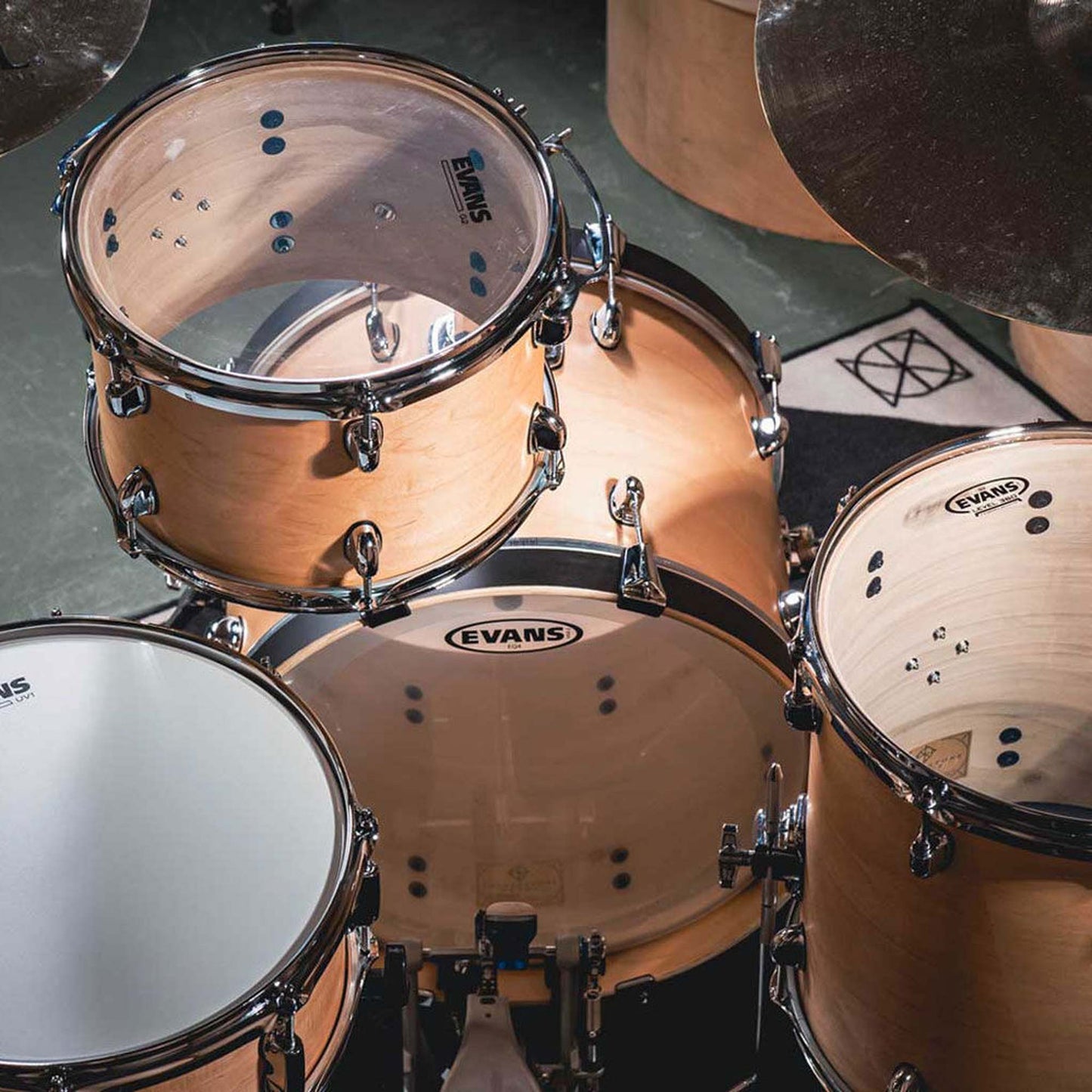 Dixon Cornerstone Maple 522 Series 5-Pce Drum Kit - Satin Natural