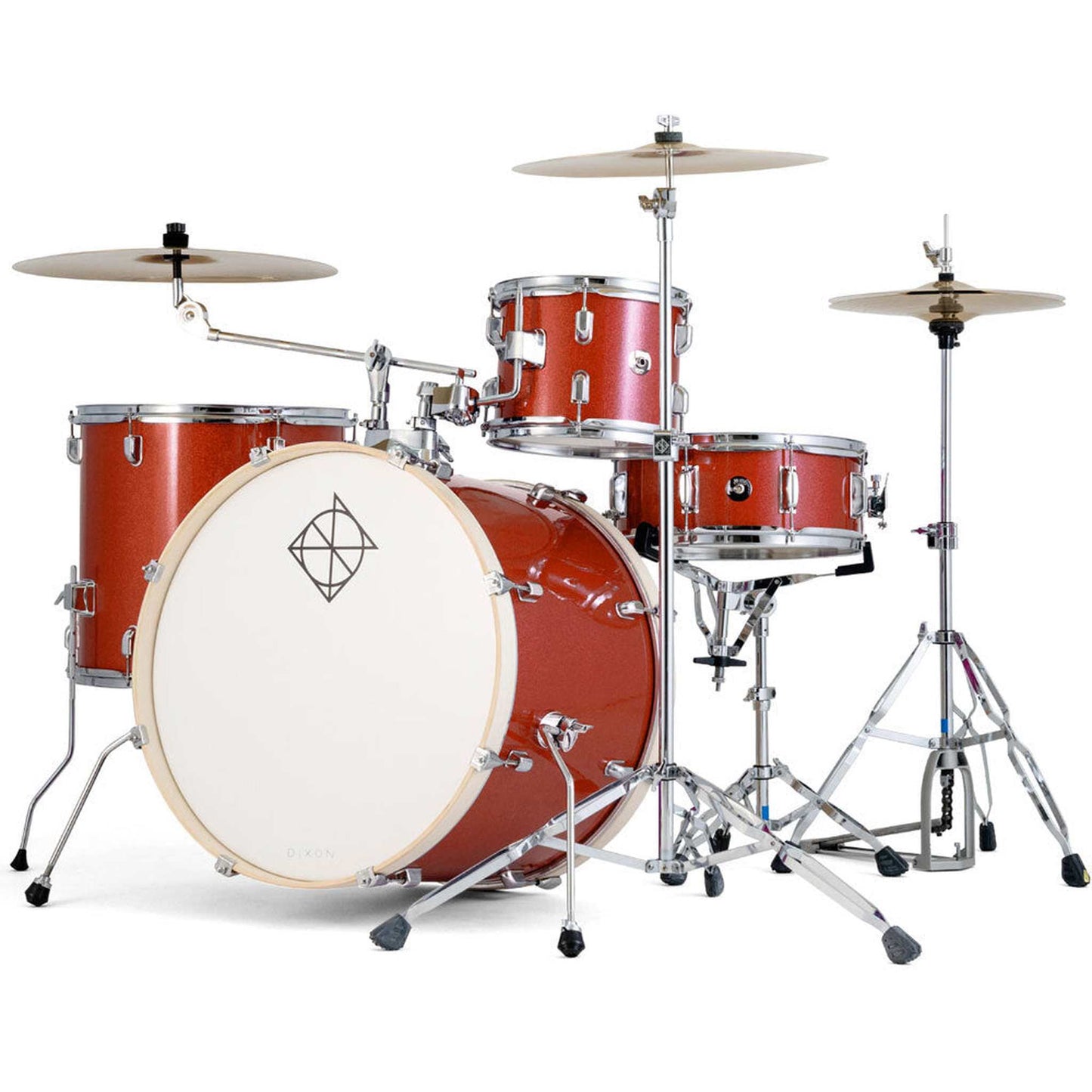 Dixon Spark Standard Series 5-Pce Drum Kit w/Cymbals - Champagne Sparkle
