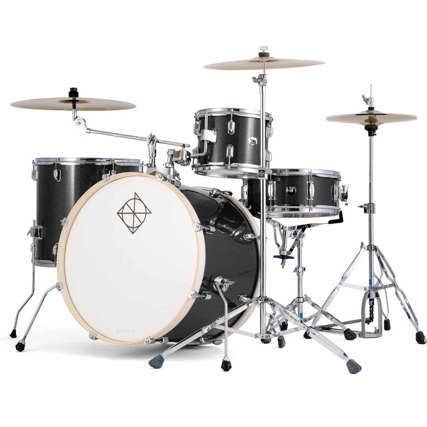 Dixon Spark Standard Series 5-Pce Drum Kit w/Cymbals - Misty Black Sparkle