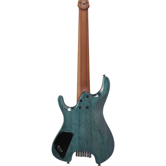Ibanez Premium Q547PB 7-String Headless Electric Guitar - Cosmic Blue Low Gloss - back