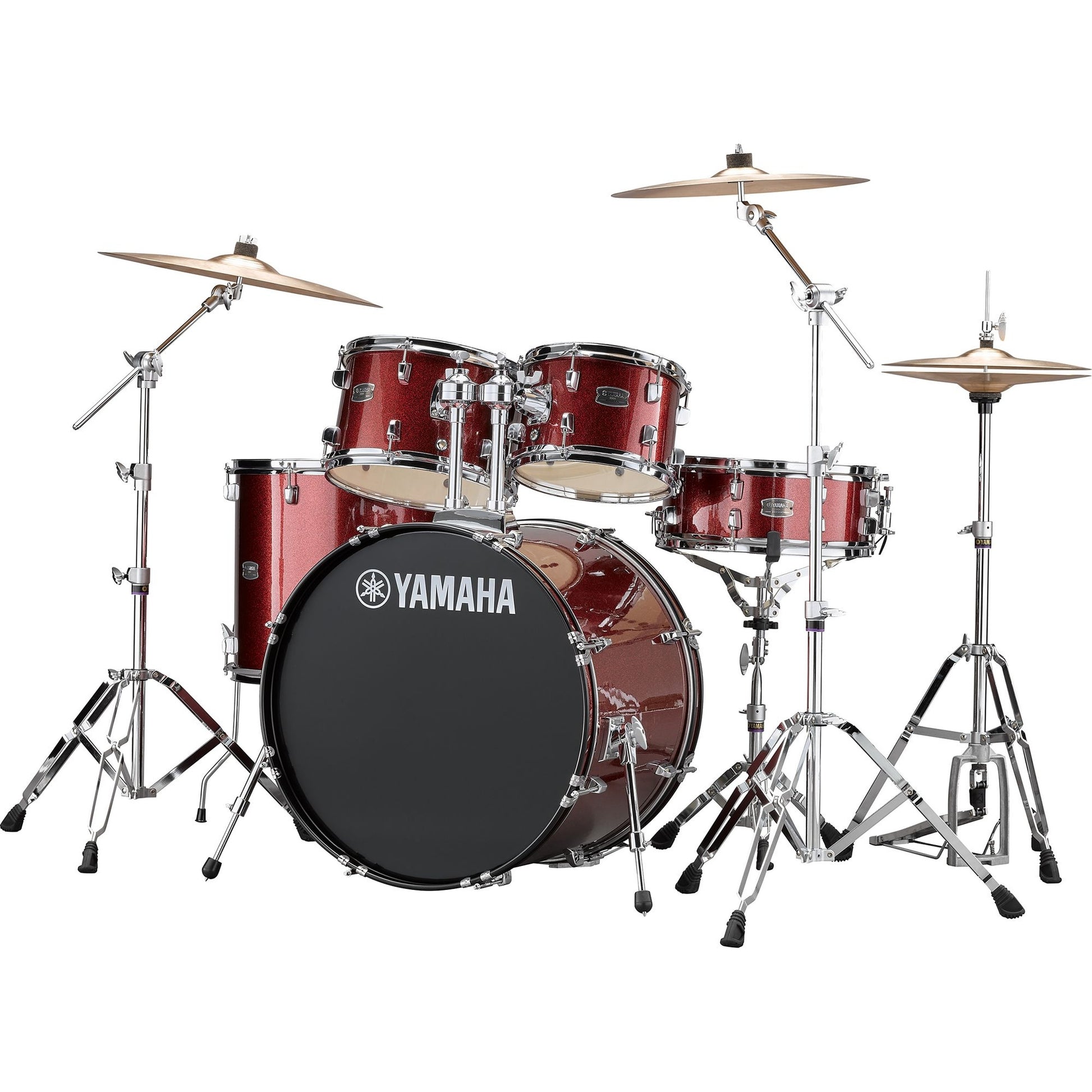 Yamaha Rydeen Euro Acousti Drum Kit - Burgandy Glitter - Joondalup Music Centre