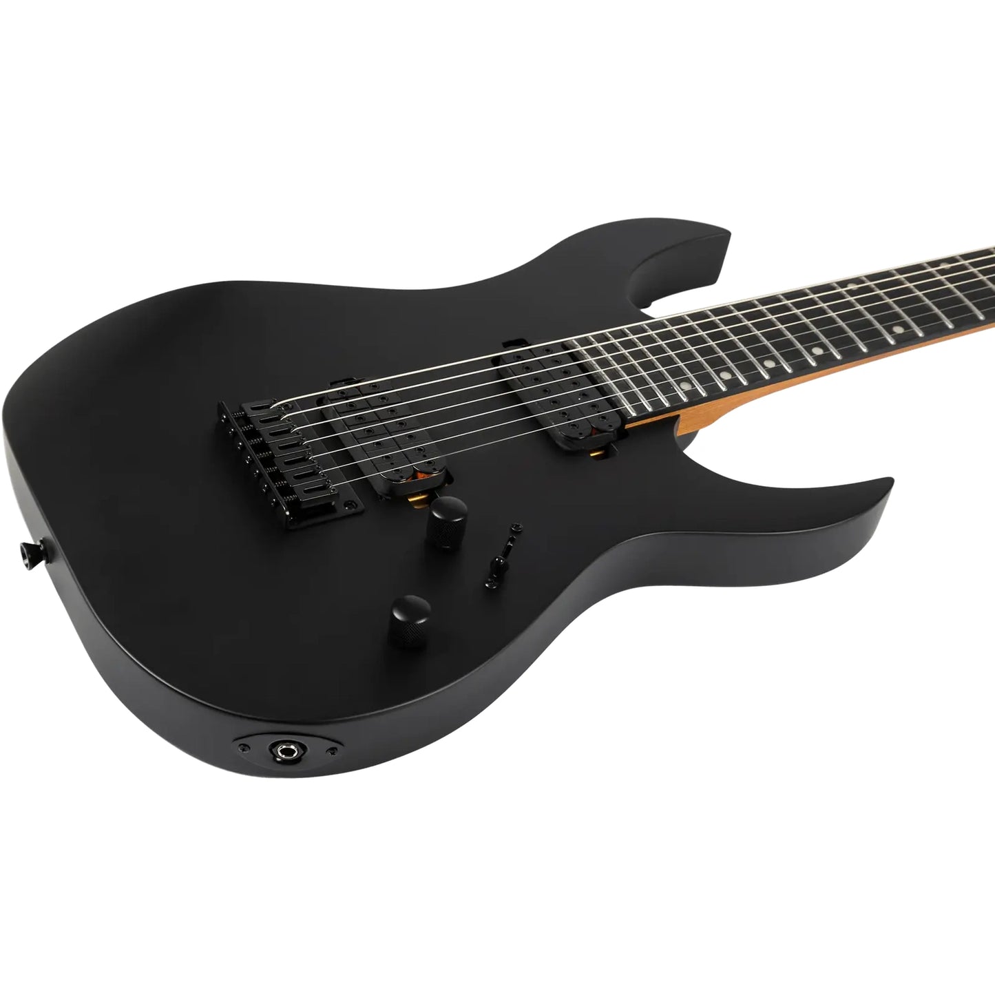 Spira S-407-MBK 7 String Electric Guitar - Satin Black