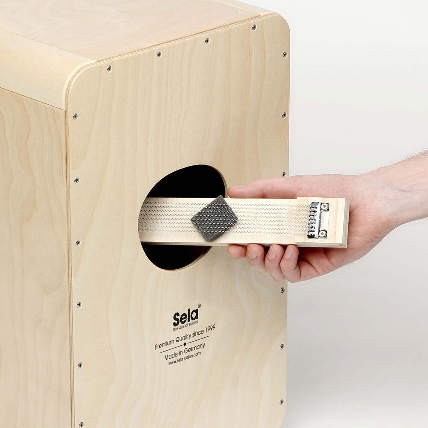 Sela "CaSela" Professional Snare Cajon - Satin Nut Finish-PERCUSSION-Joondalup Music Centre